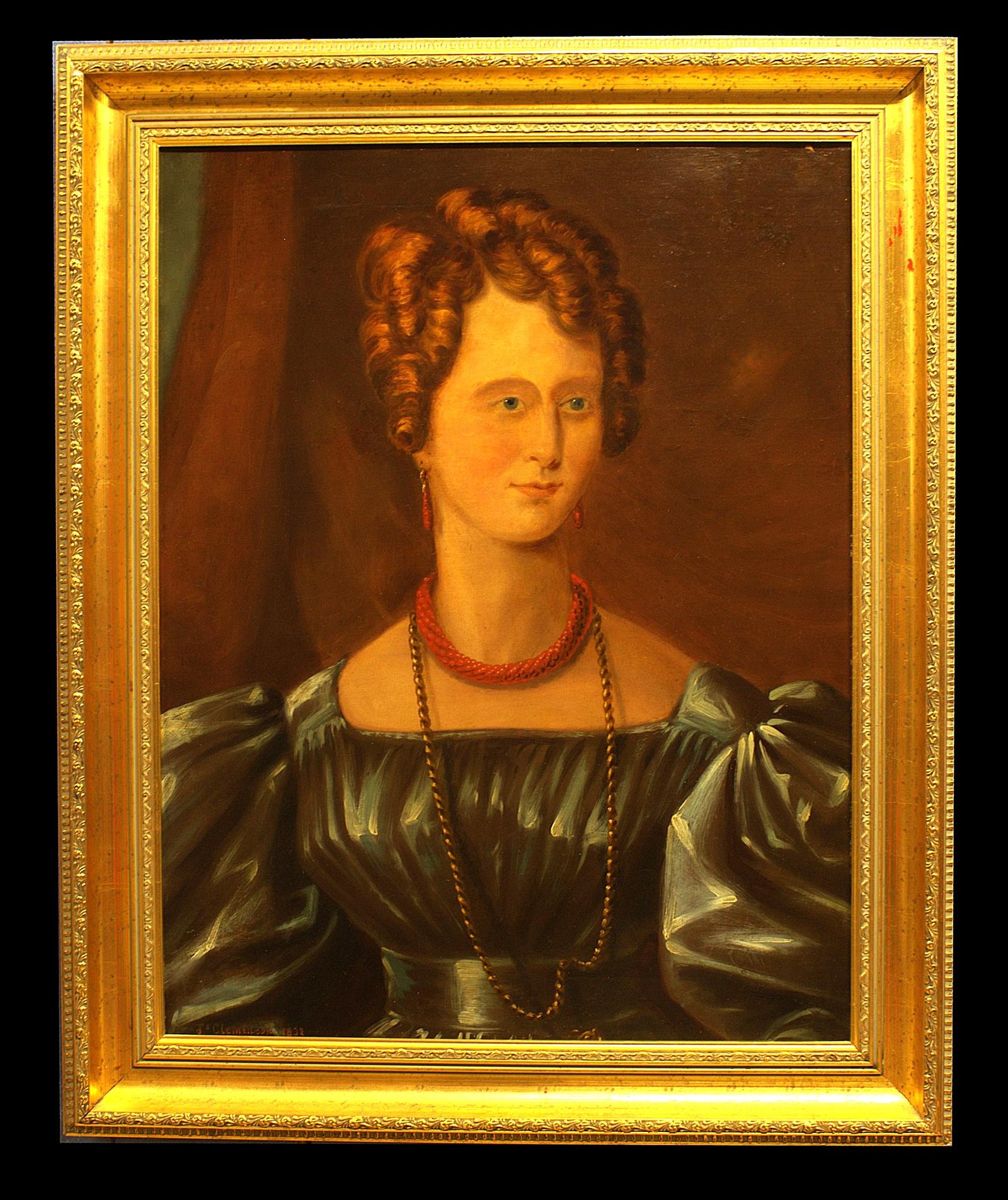 Antique Portrait Painting Of A Lady. Oil On Canvas. Signed And Dated 1832 (1 of 8) Antique Portrait Painting Of A Lady. Oil On Canvas. Signed And Dated 1832 (1 of 8)