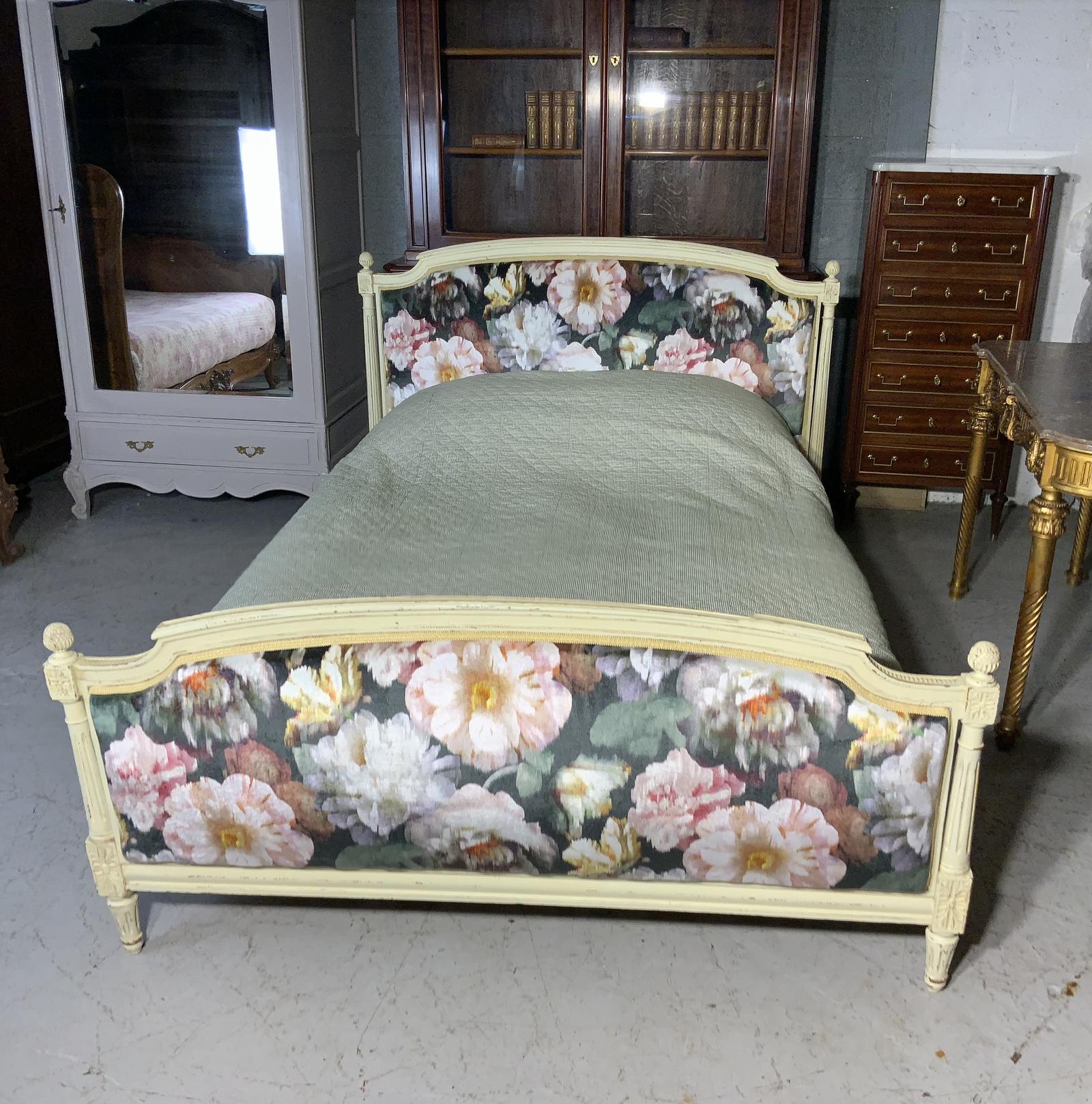 Painted French Upholstered Bed (1 of 9)
