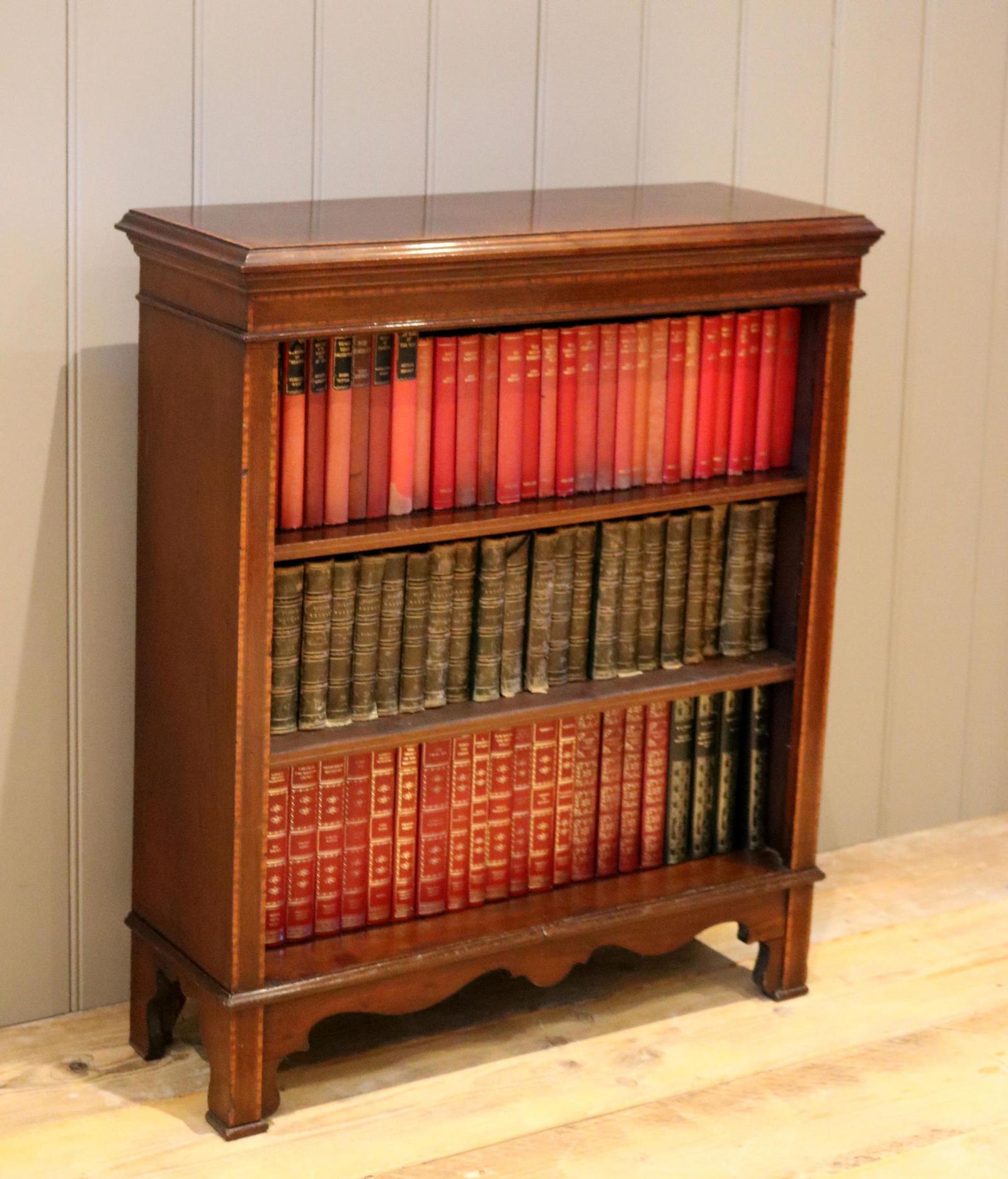 Edwardian Inlaid Mahogany Open Bookcase (1 of 8) Edwardian Inlaid Mahogany Open Bookcase (1 of 8)