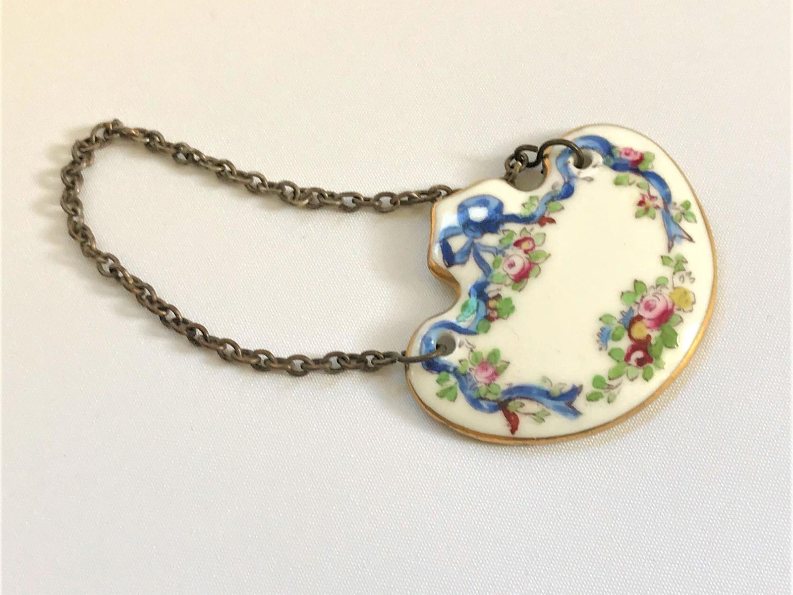 Crown Staffordshire Ceramic Decanter or Cologne Label (1 of 3) Crown Staffordshire Ceramic Decanter or Cologne Label (1 of 3)