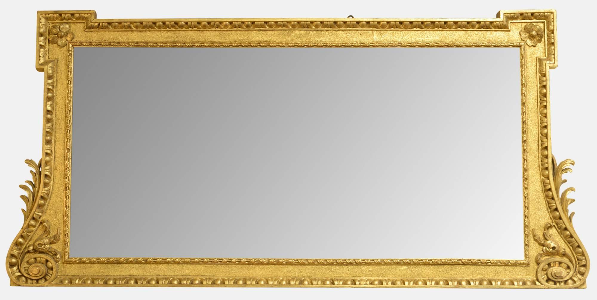 Gilded 18th Century Overmantel Mirror (1 of 1) Gilded 18th Century Overmantel Mirror (1 of 1)