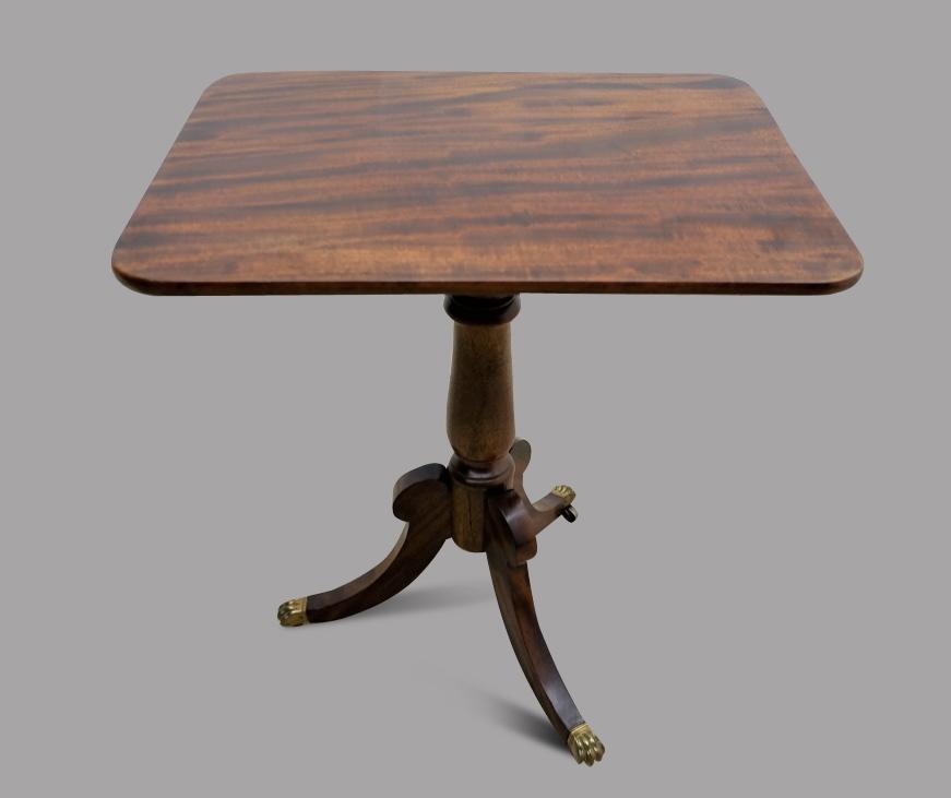 19th Century Flame Mahogany Flip Top Wine Side Table (1 of 4) 19th Century Flame Mahogany Flip Top Wine Side Table (1 of 4)