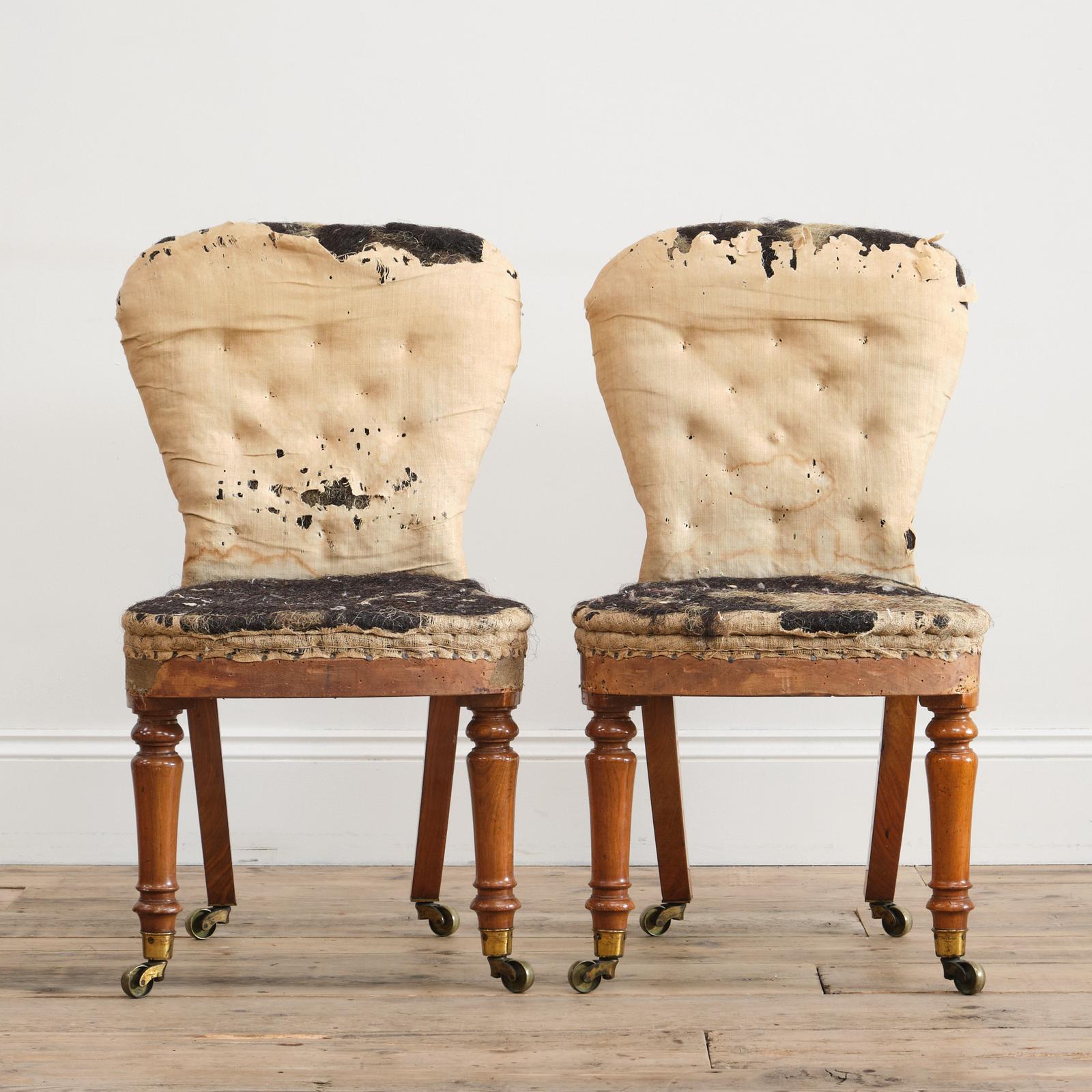Pair of Mid 19th Century Slipper Chairs C1840 (1 of 6)