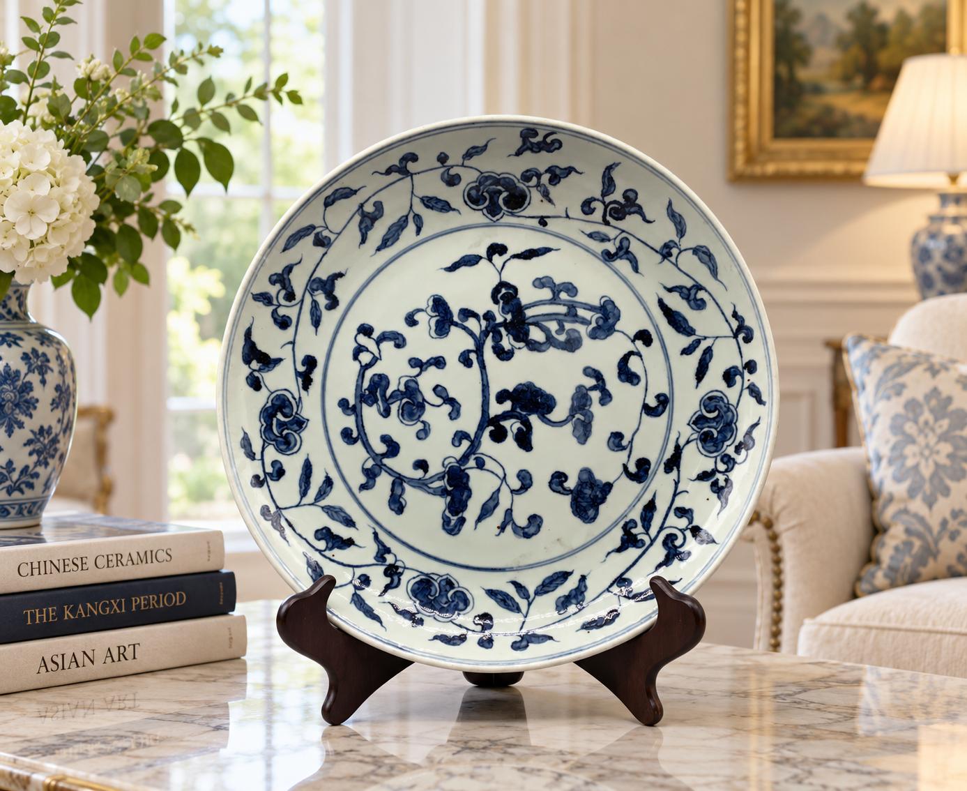 Large Antique Chinese Blue & White Porcelain Charger c.1680-1720 Kangxi Period (1 of 16) Large Antique Chinese Blue & White Porcelain Charger c.1680-1720 Kangxi Period (1 of 16)