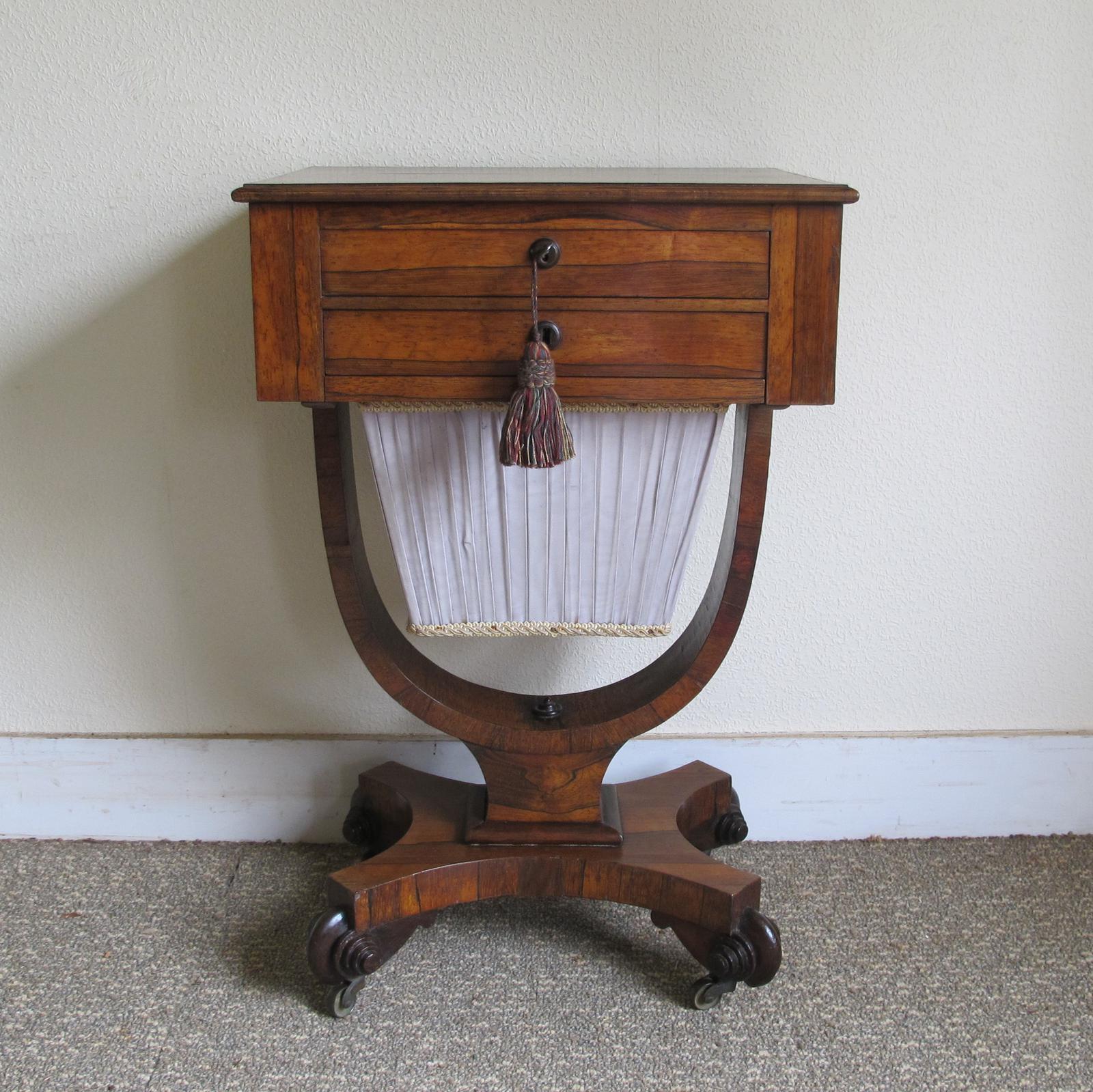 Rosewood Needlework Table (1 of 9)