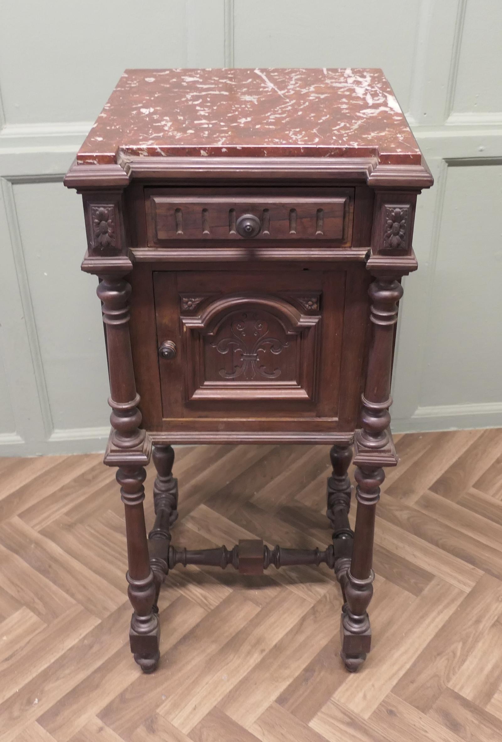 French Carved Night Table or Side Cupboard (1 of 6)