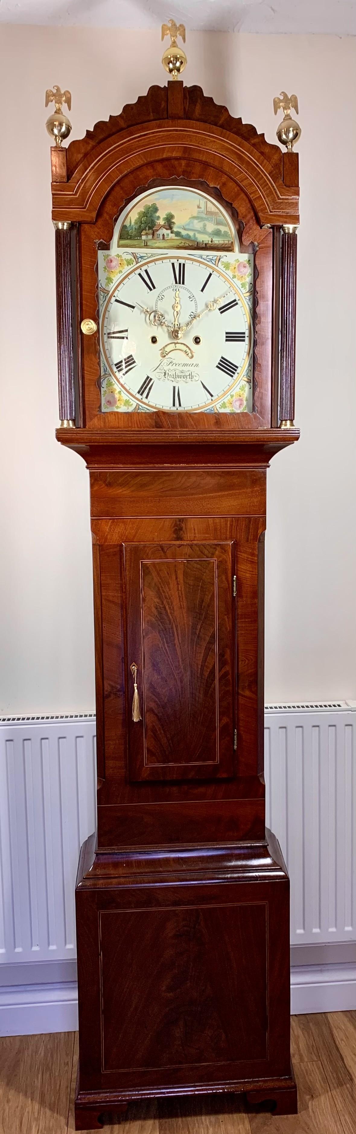 Superb Mahogany Longcase Clock by John Freeman of Highworth (1 of 15)