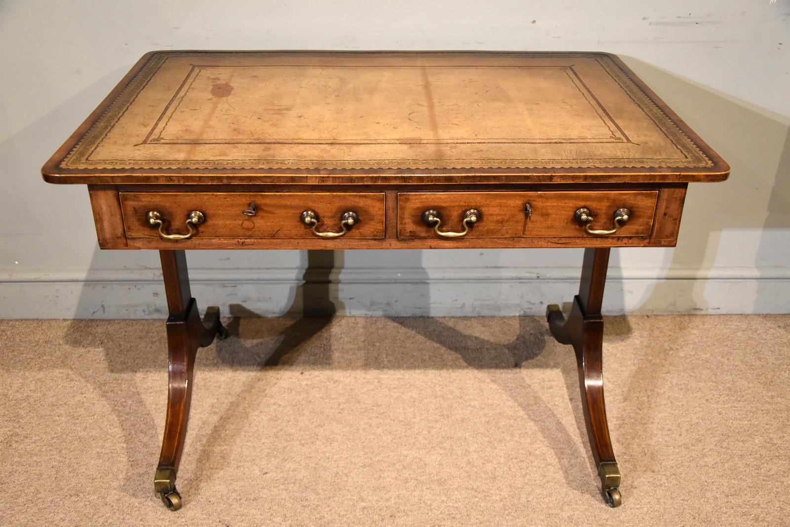 Regency Writing Table with Trestle Ends (1 of 7)