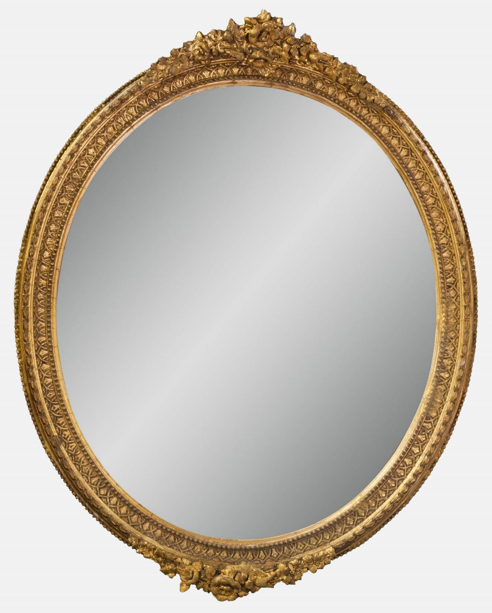 Gilt Oval Mirror (1 of 1) Gilt Oval Mirror (1 of 1)