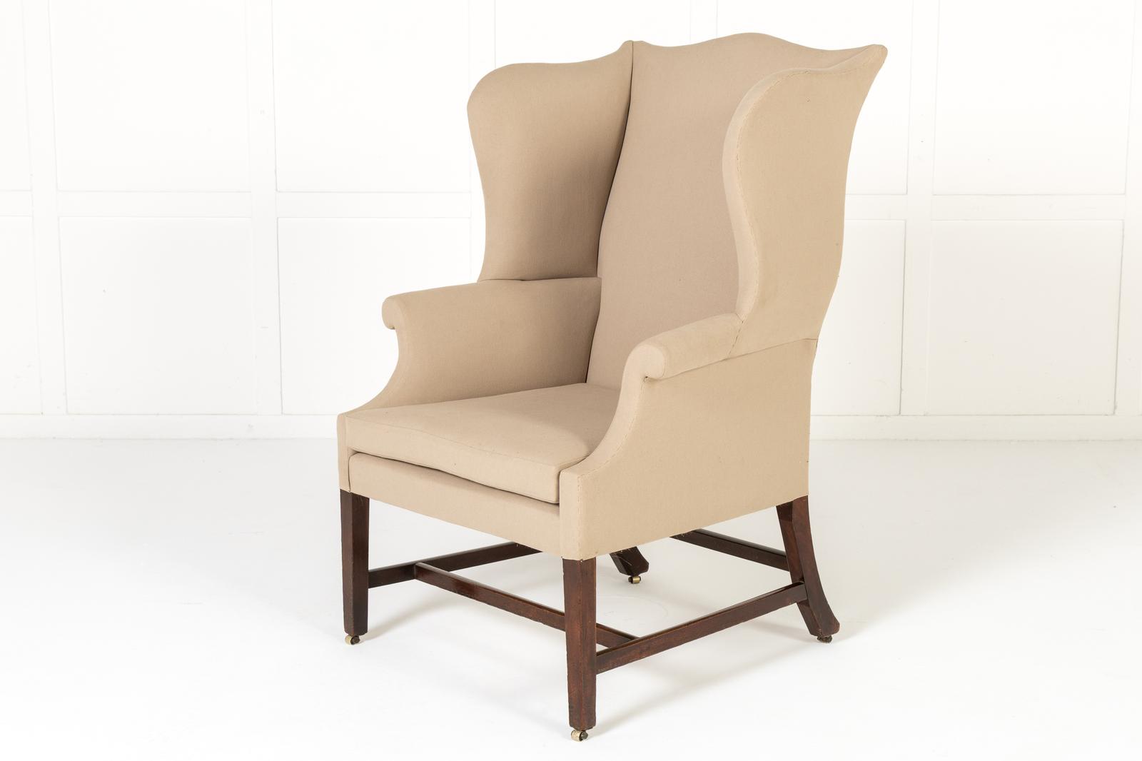 Large Scale 18th Century English Mahogany Wing Chair (1 of 7) Large Scale 18th Century English Mahogany Wing Chair (1 of 7)