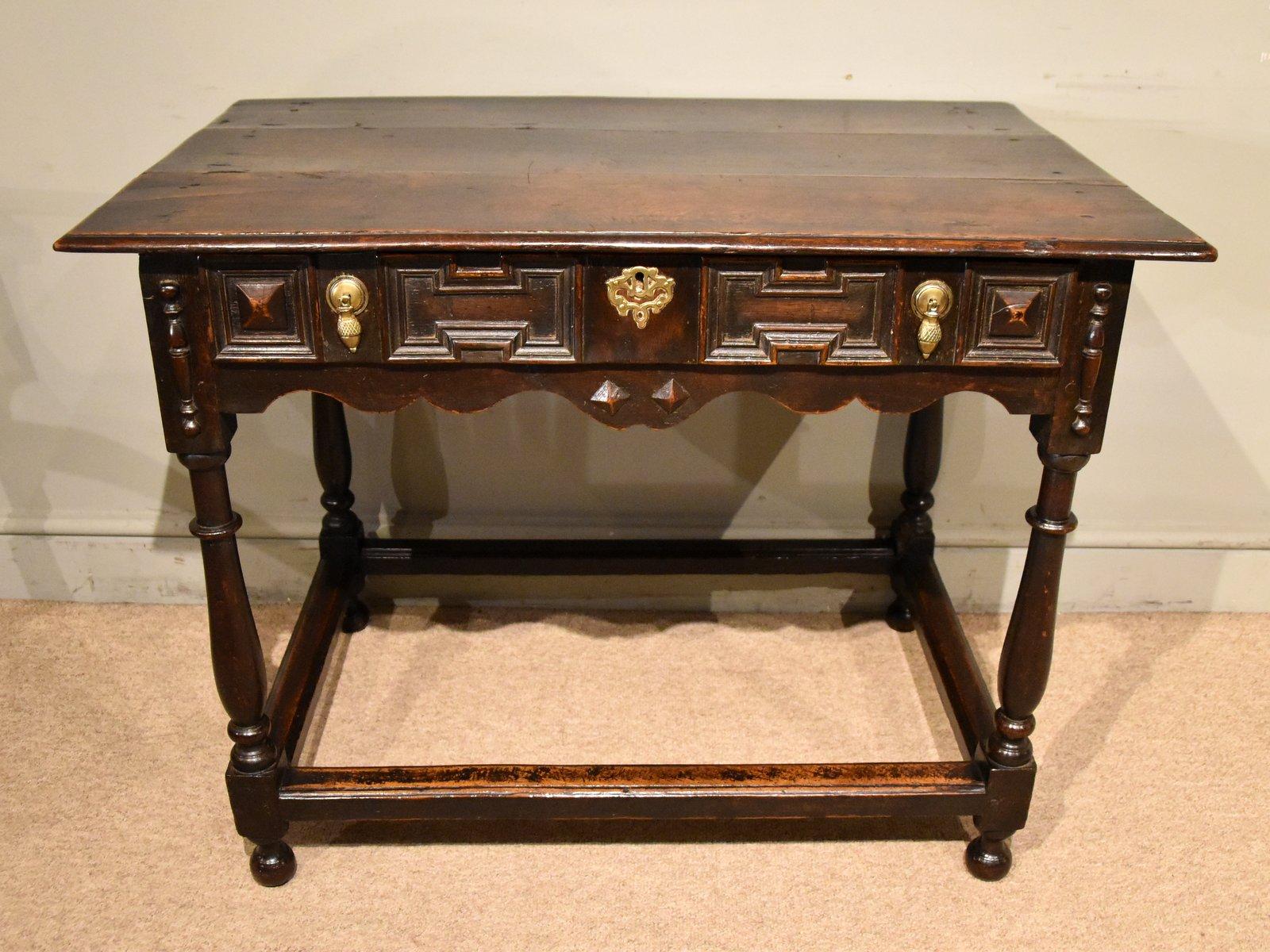 17th Century Oak Single Drawer Side Table (1 of 7) 17th Century Oak Single Drawer Side Table (1 of 7)