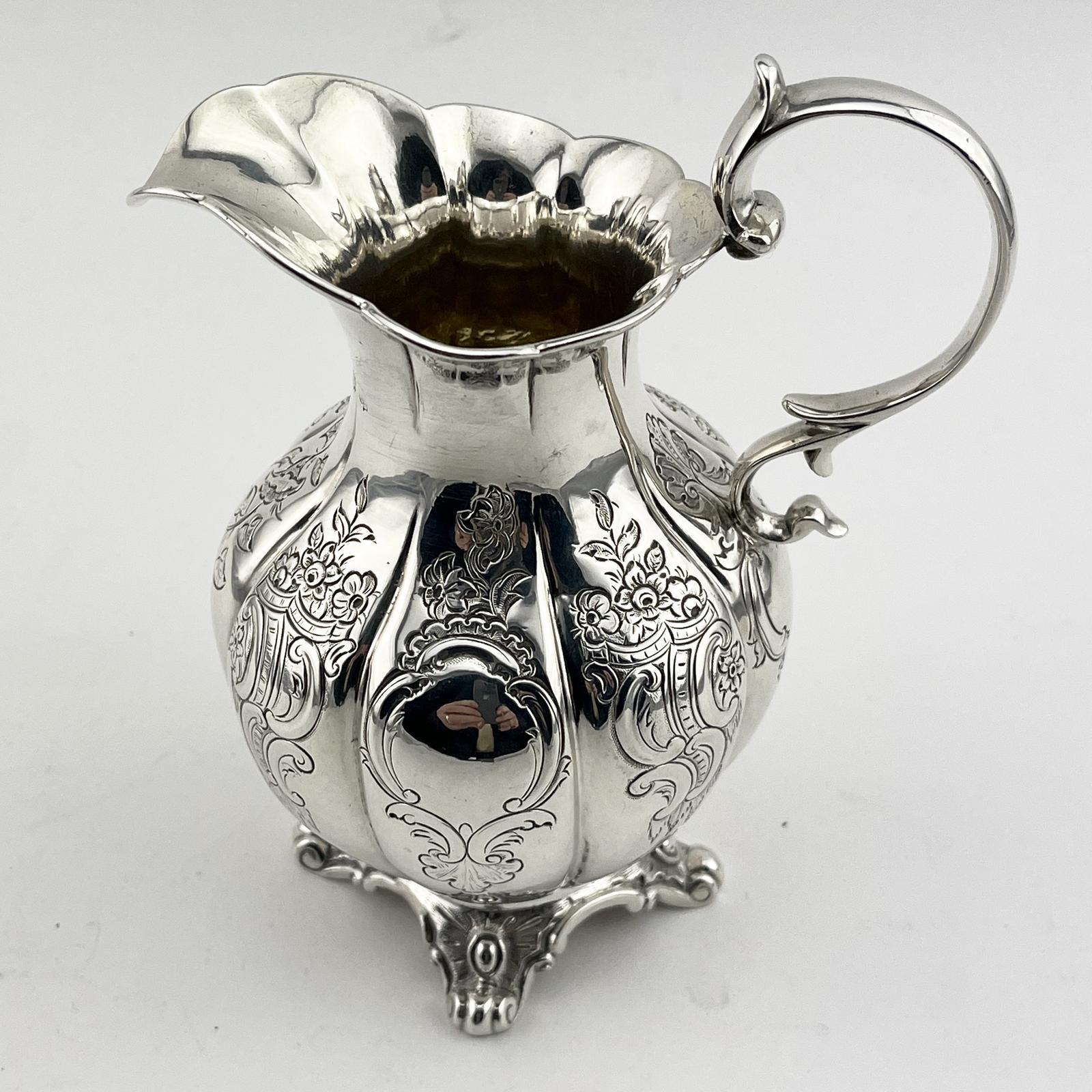 Edinburgh Victorian Sterling Silver Cream Jug (1 of 6)