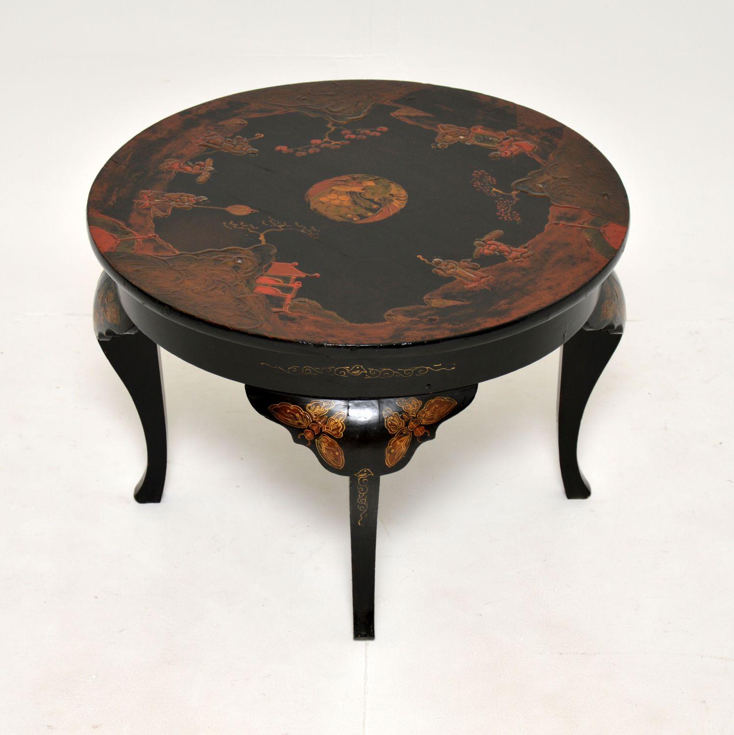 Antique Lacquered Chinoiserie Coffee Table (1 of 9) Antique Lacquered Chinoiserie Coffee Table (1 of 9)