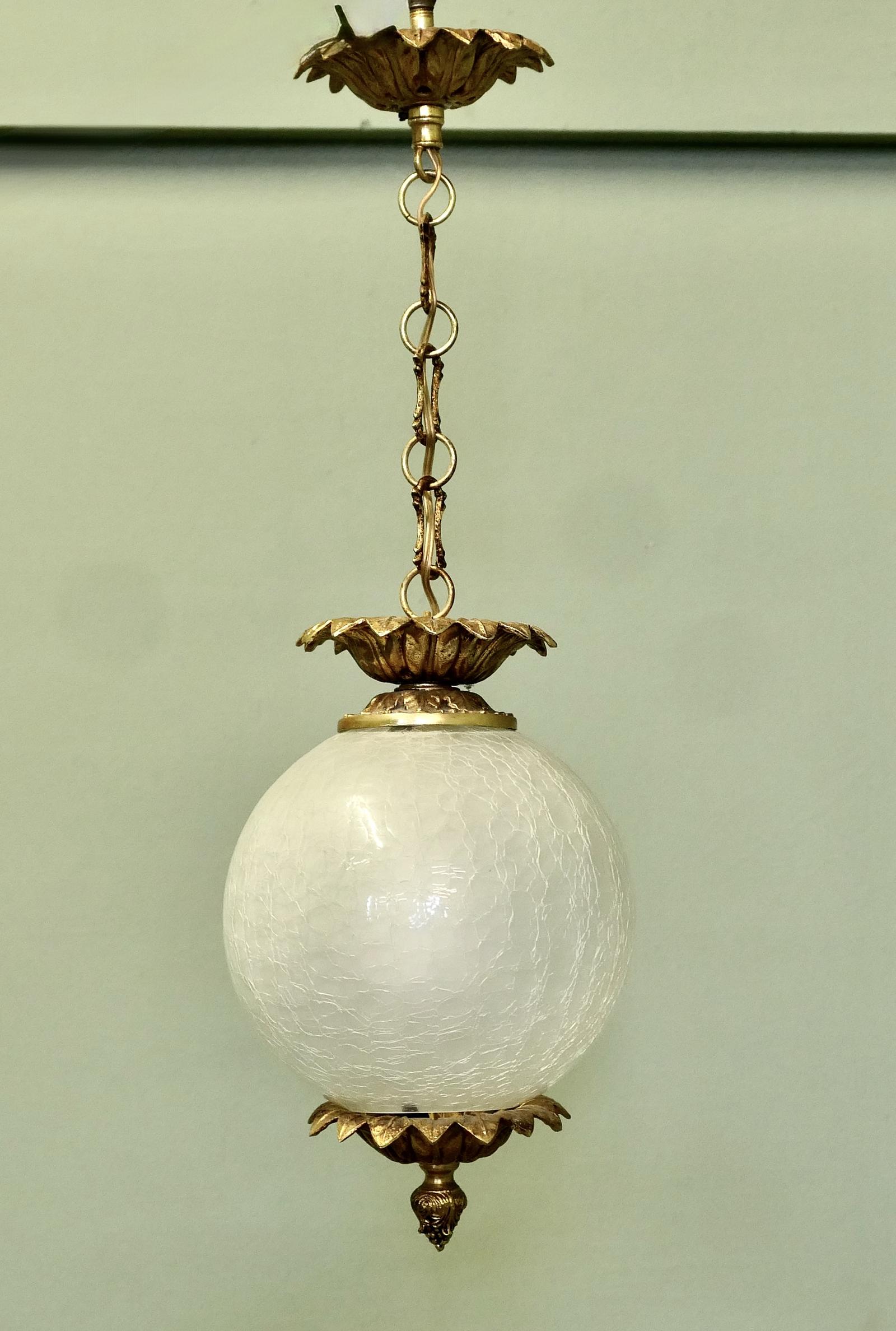 Charming French Art Deco Glass Globe Hanging Pendant Light (1 of 5) Charming French Art Deco Glass Globe Hanging Pendant Light (1 of 5)