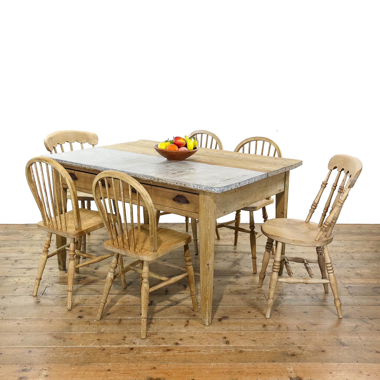 Antique Pine Farmhouse Dairy Table (1 of 10)