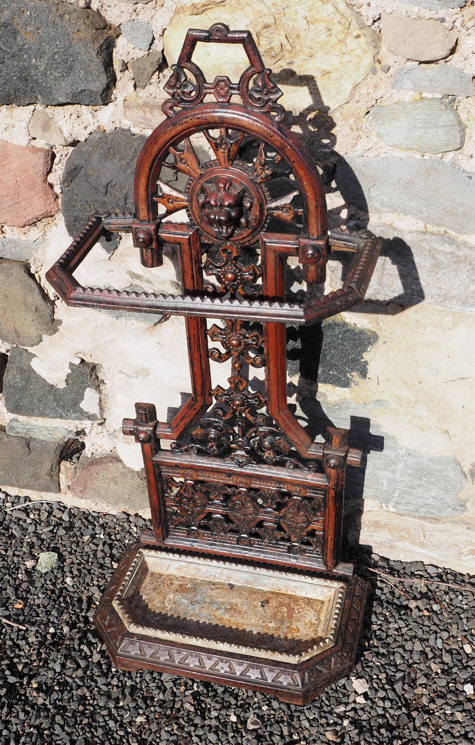 Small Victorian Cast Iron Stick Stand (1 of 6)