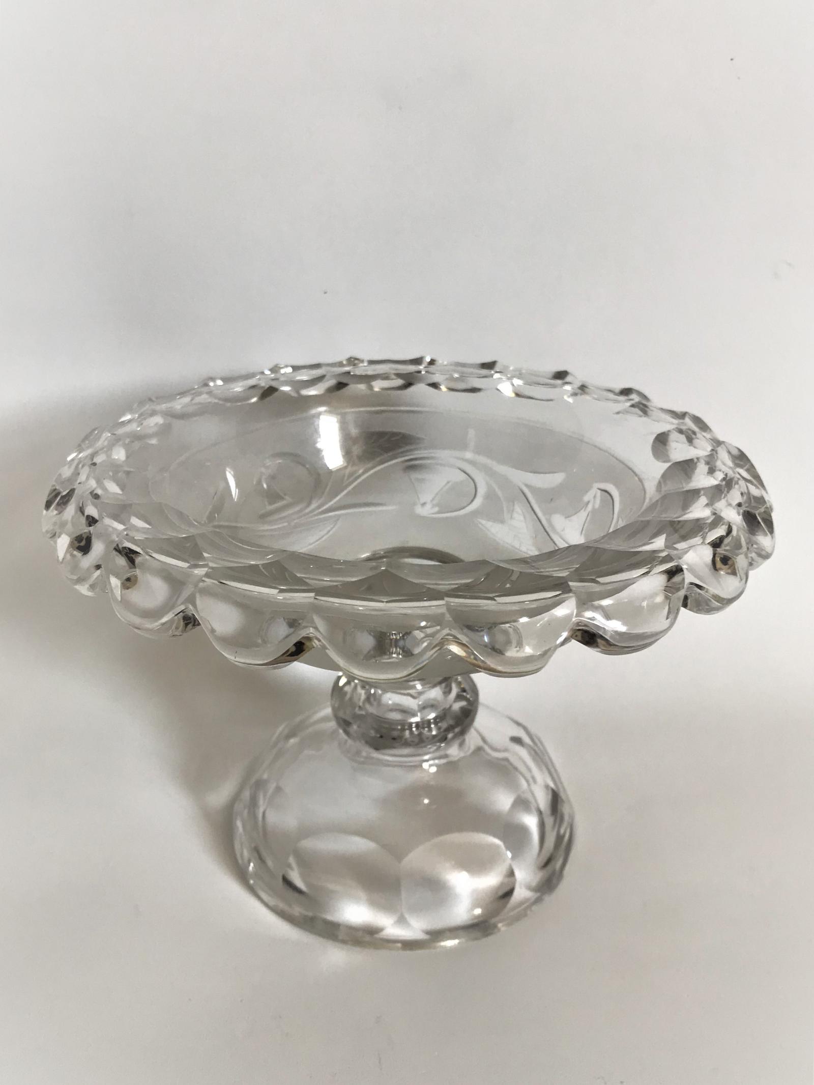 Victorian Cut & Frosted Pedestal Dish (1 of 6)