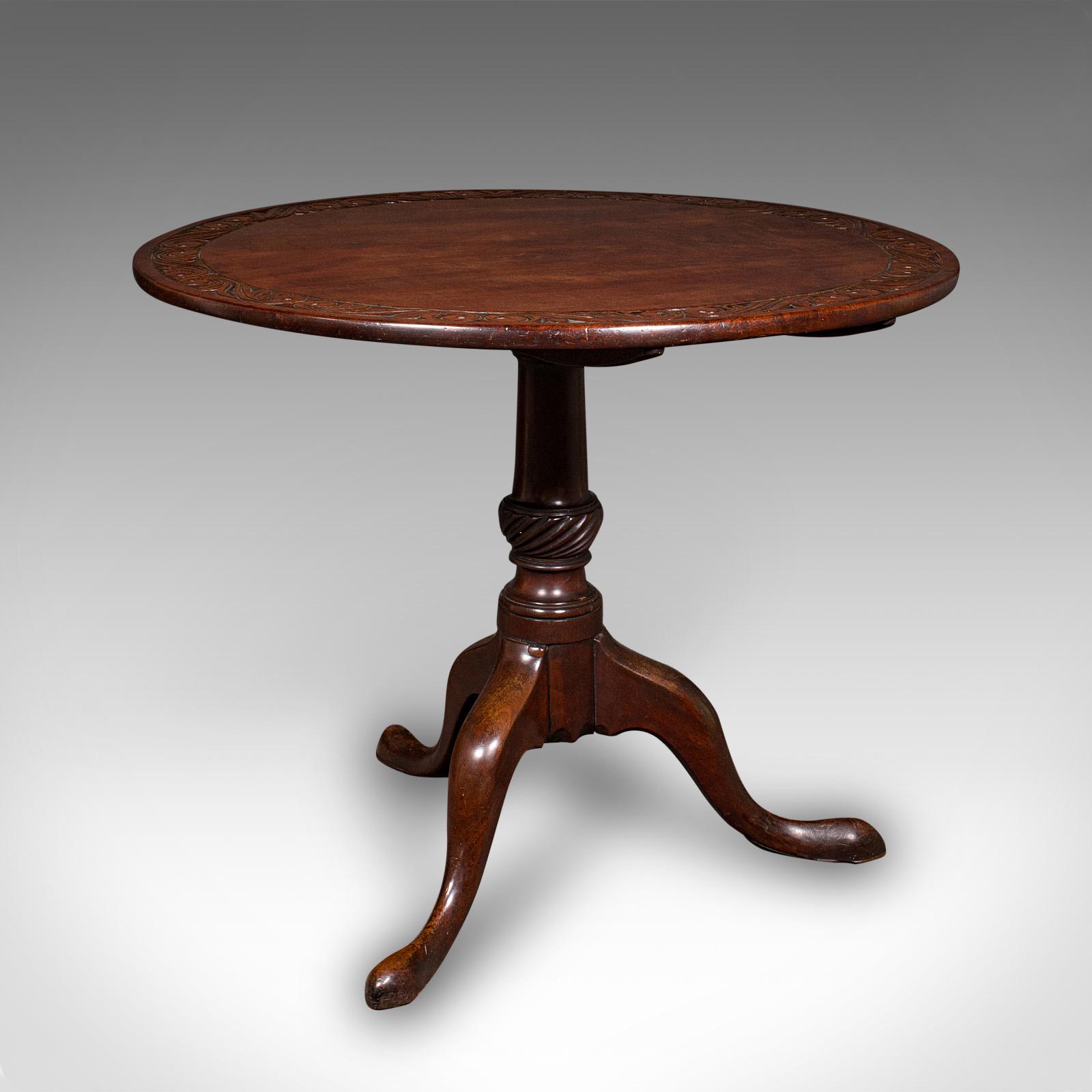 Antique Display Table, English, Walnut, Tilt Top, Hallway, Occasional, Georgian (1 of 10)
