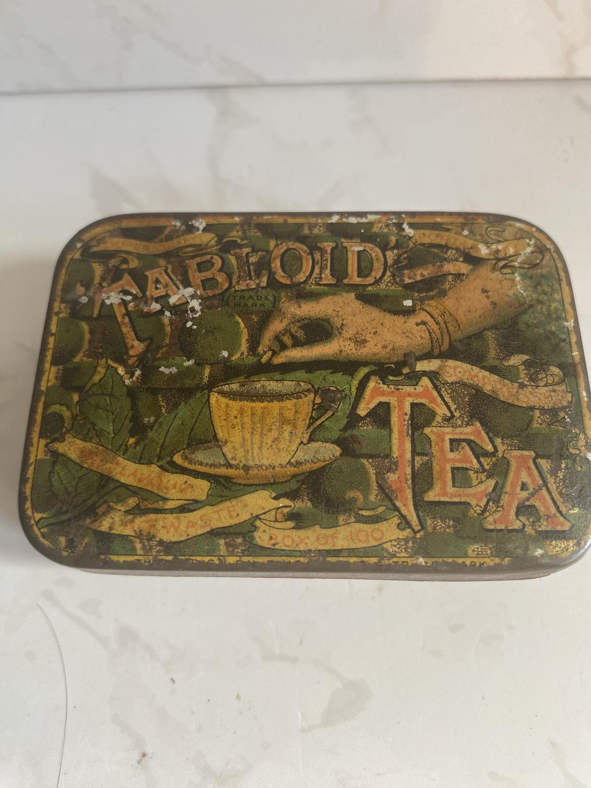 Antique Tabloid Tea Tin Burroughs Welcome & Co Vintage Advertising Tin (1 of 5) Antique Tabloid Tea Tin Burroughs Welcome & Co Vintage Advertising Tin (1 of 5)