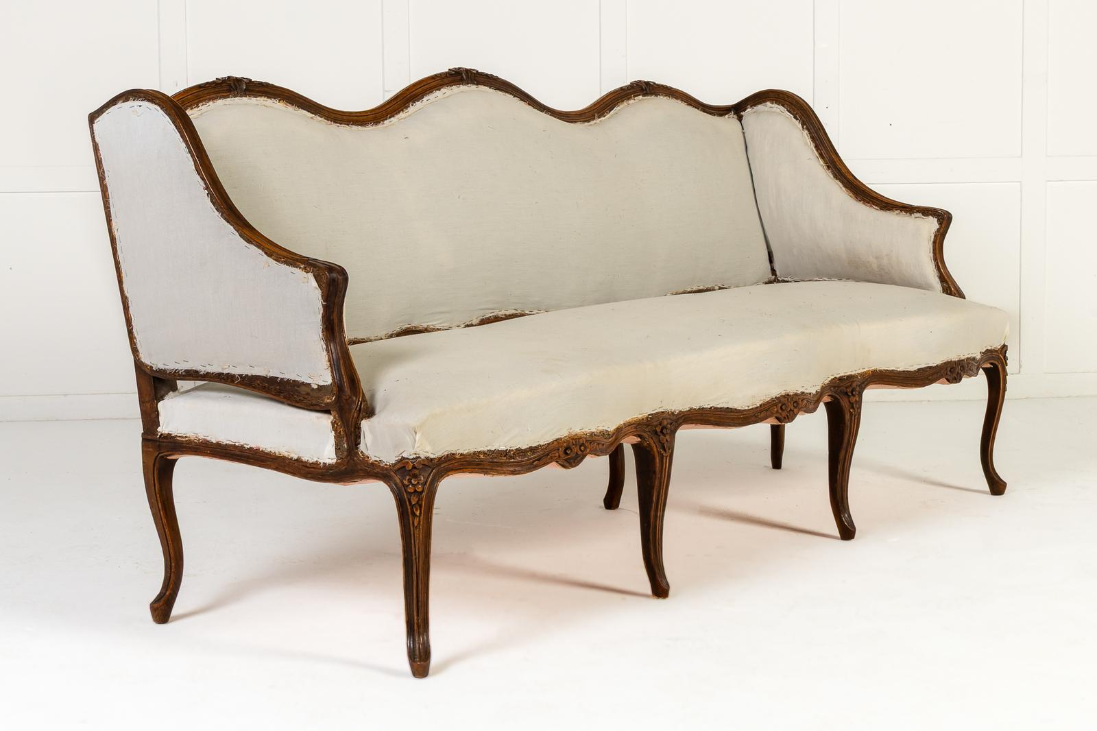 19th Century French Walnut Sofa (1 of 7)