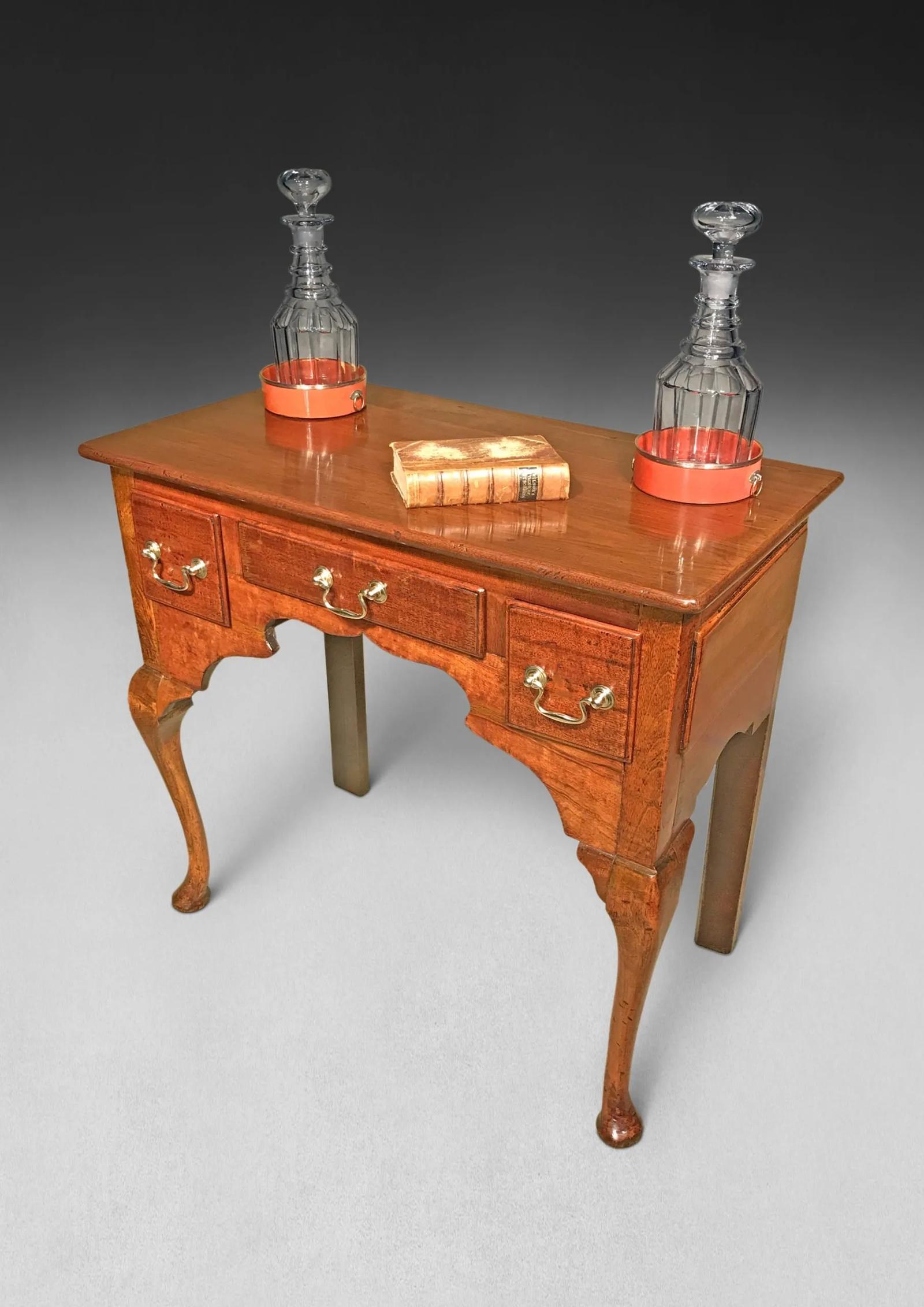 George II Fruitwood & Walnut Lowboy (1 of 2)