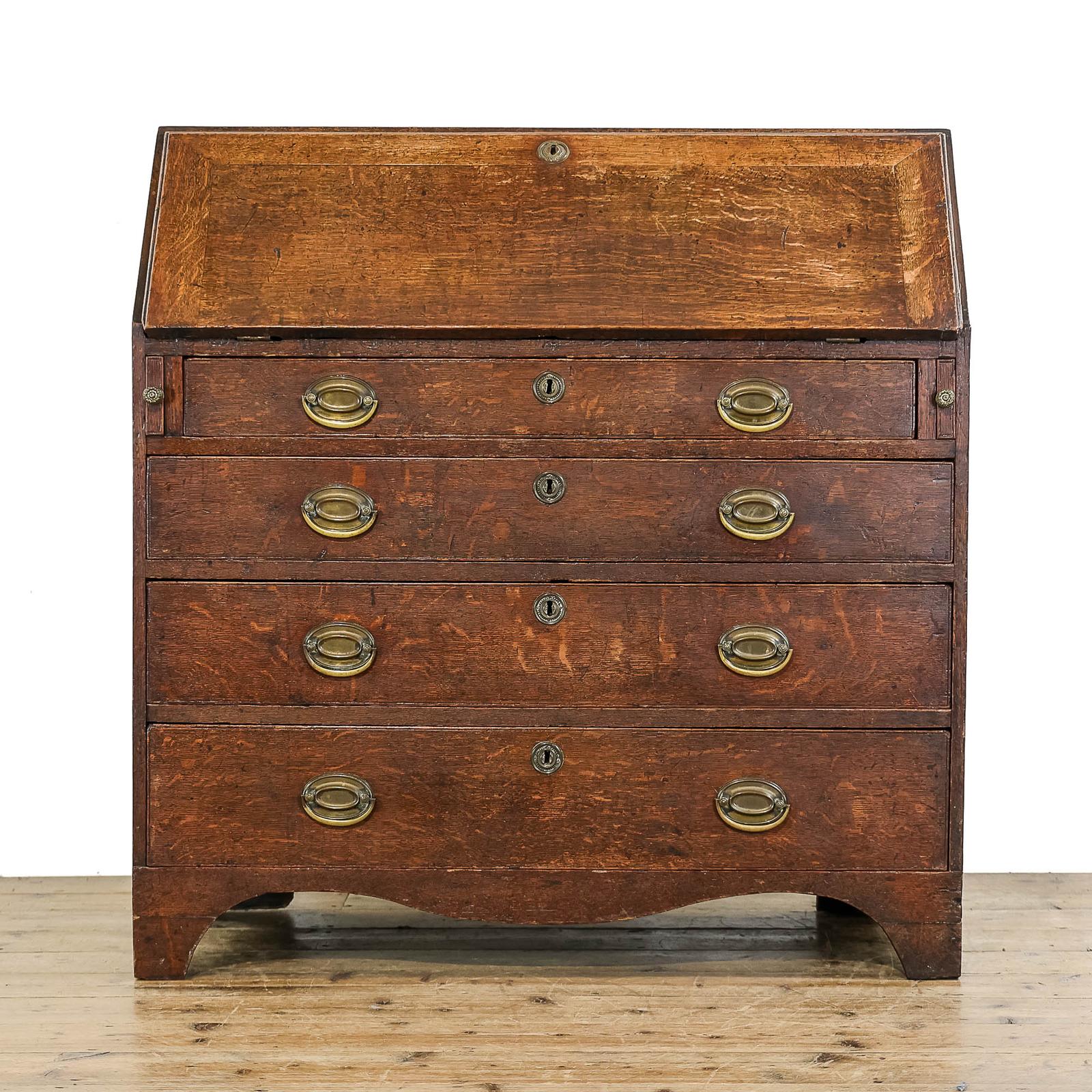 Antique Georgian Oak Bureau (1 of 7) Antique Georgian Oak Bureau (1 of 7)