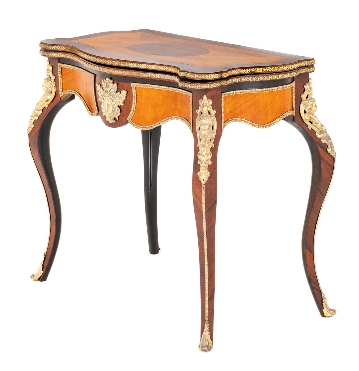 Good Quality Mahogany & Rosewood French Card Table (1 of 12)