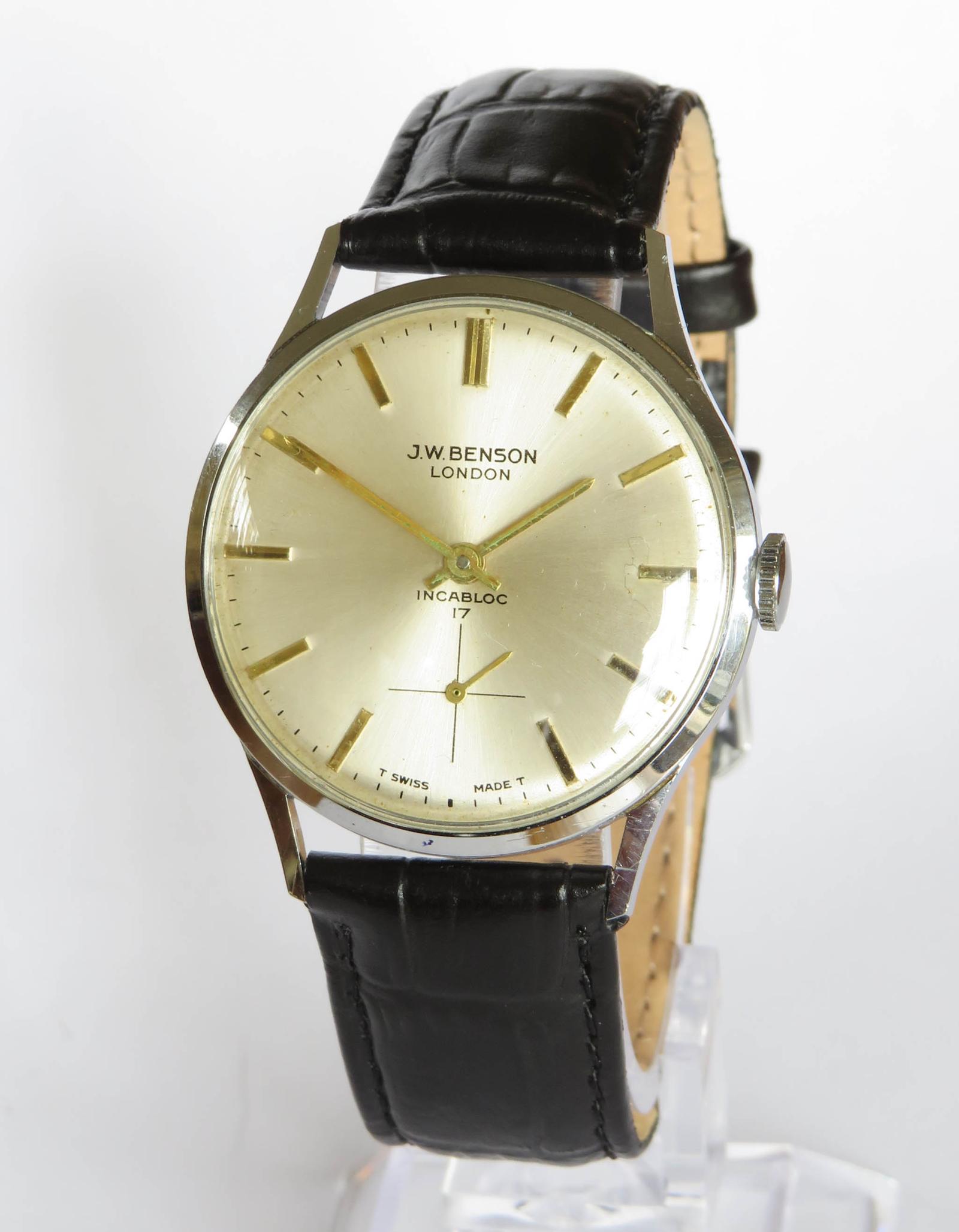 Watch: Gents 1960s J W Benson Wrist Watch (1 of 5) Watch: Gents 1960s J W Benson Wrist Watch (1 of 5)