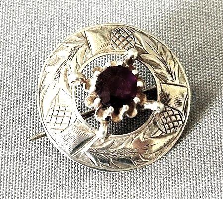 Hallmarked Edwardian Silver Scottish Themed Brooch (1 of 5)