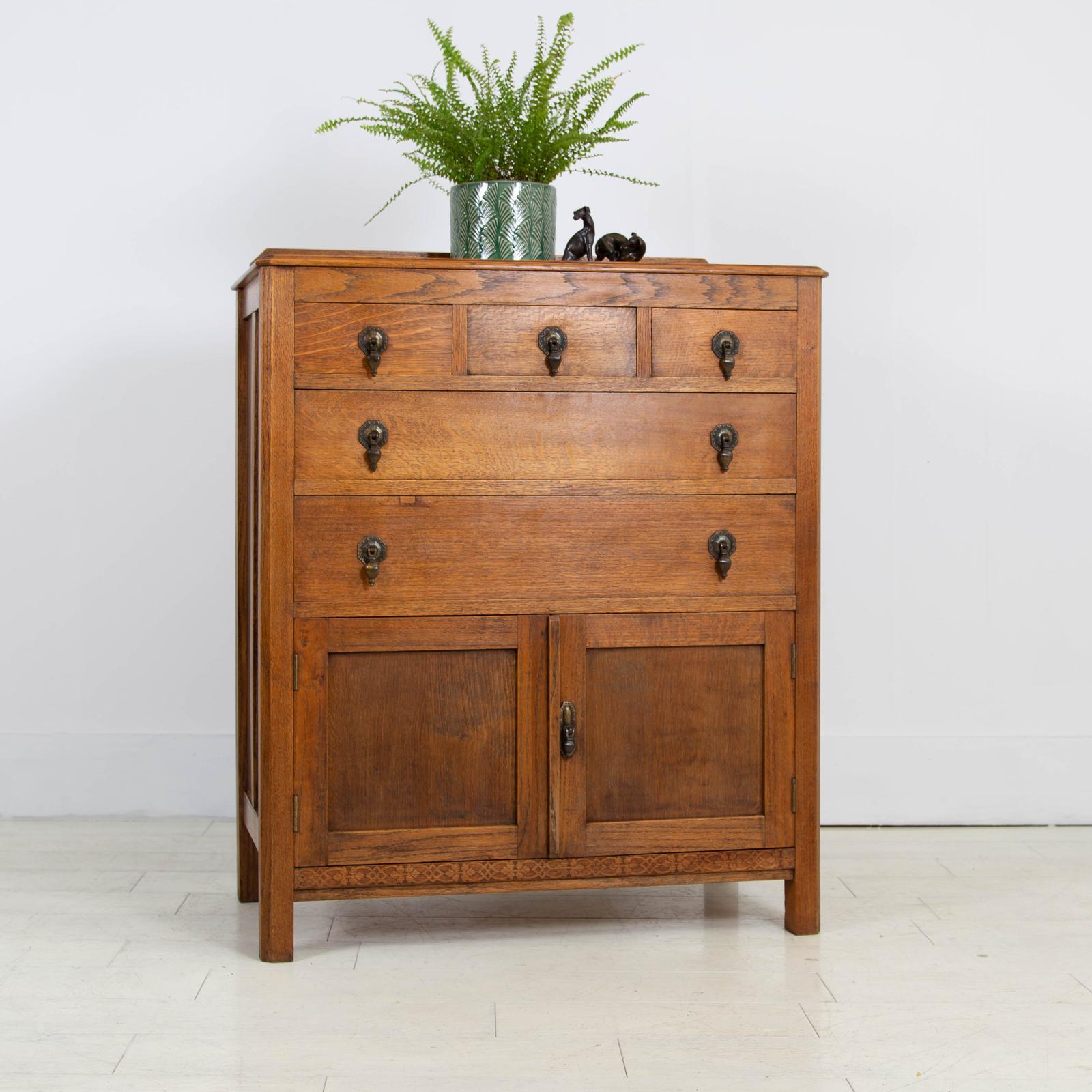 Most Attractive 1930s English Oak 5 Drawer Cabinet (1 of 15) Most Attractive 1930s English Oak 5 Drawer Cabinet (1 of 15)