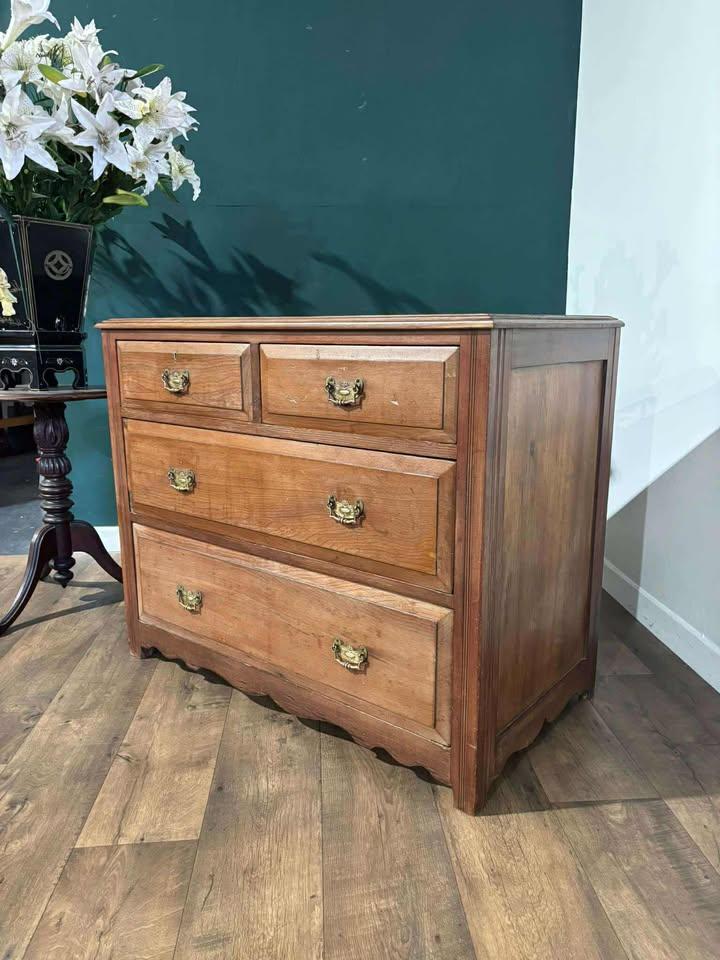 Edwardian Four Drawer Satinwood Chest (1 of 16) Edwardian Four Drawer Satinwood Chest (1 of 16)