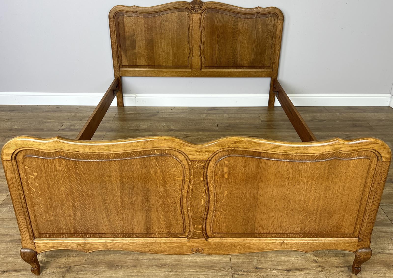 Bed Vintage French Oak Double Bed Frame Headboard (1 of 9) Bed Vintage French Oak Double Bed Frame Headboard (1 of 9)