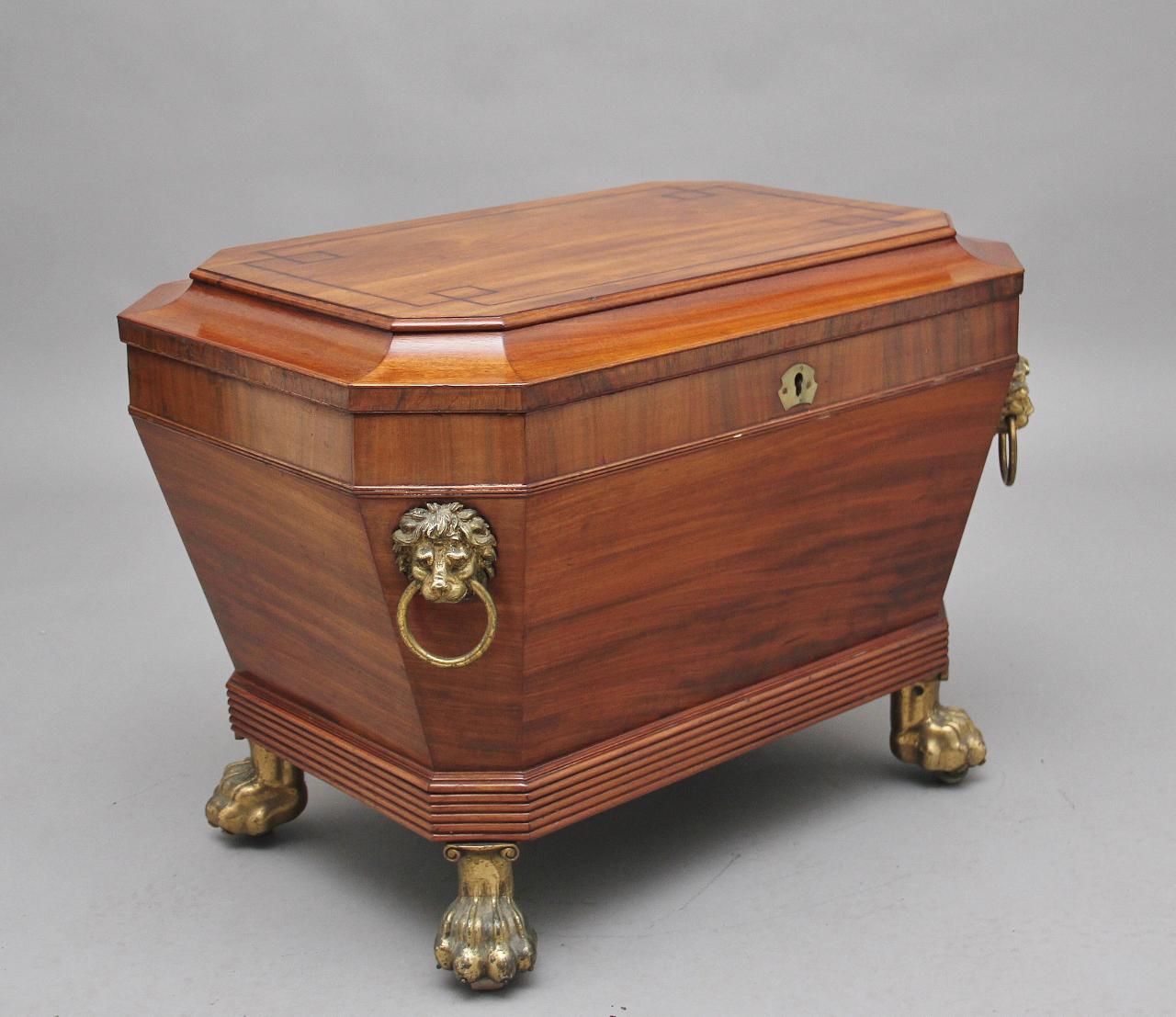 Regency Mahogany Sarcophagus Wine Cooler (1 of 10)