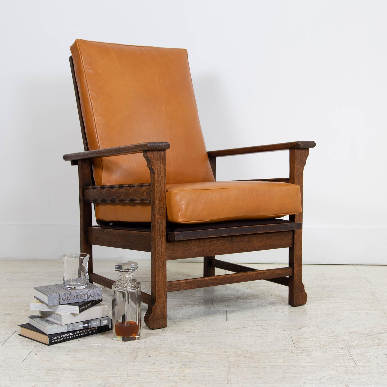 Modernist Leather and Oak Framed Armchair C1930 (1 of 14) Modernist Leather and Oak Framed Armchair C1930 (1 of 14)