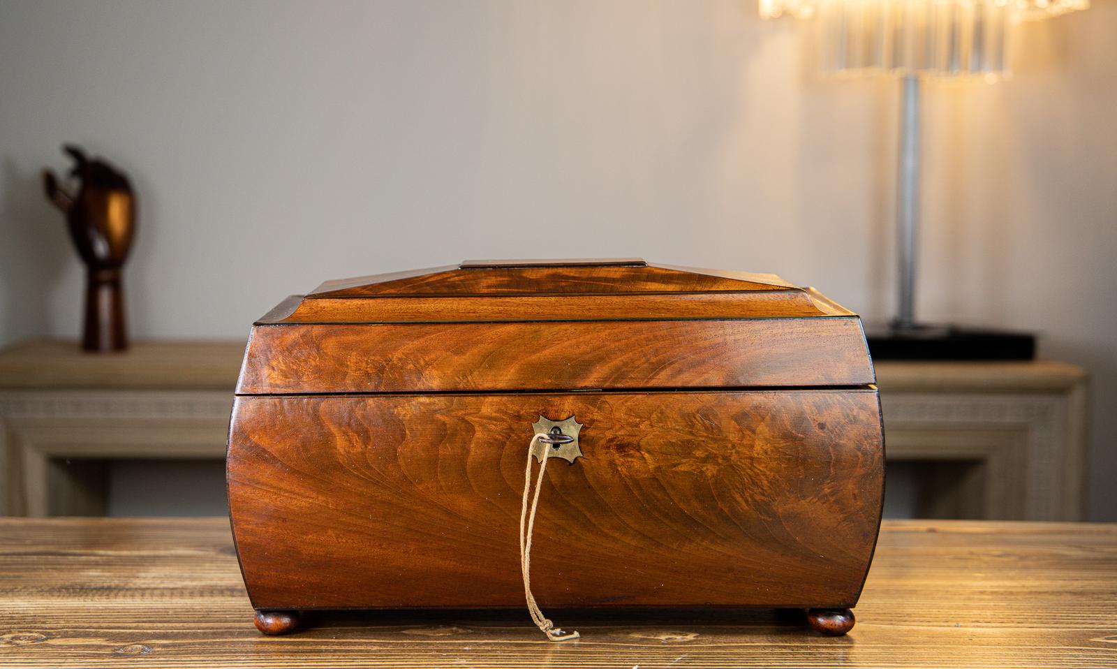 Stunning Large Bombay Mahogany Tea Caddy 1810 (1 of 12) Stunning Large Bombay Mahogany Tea Caddy 1810 (1 of 12)