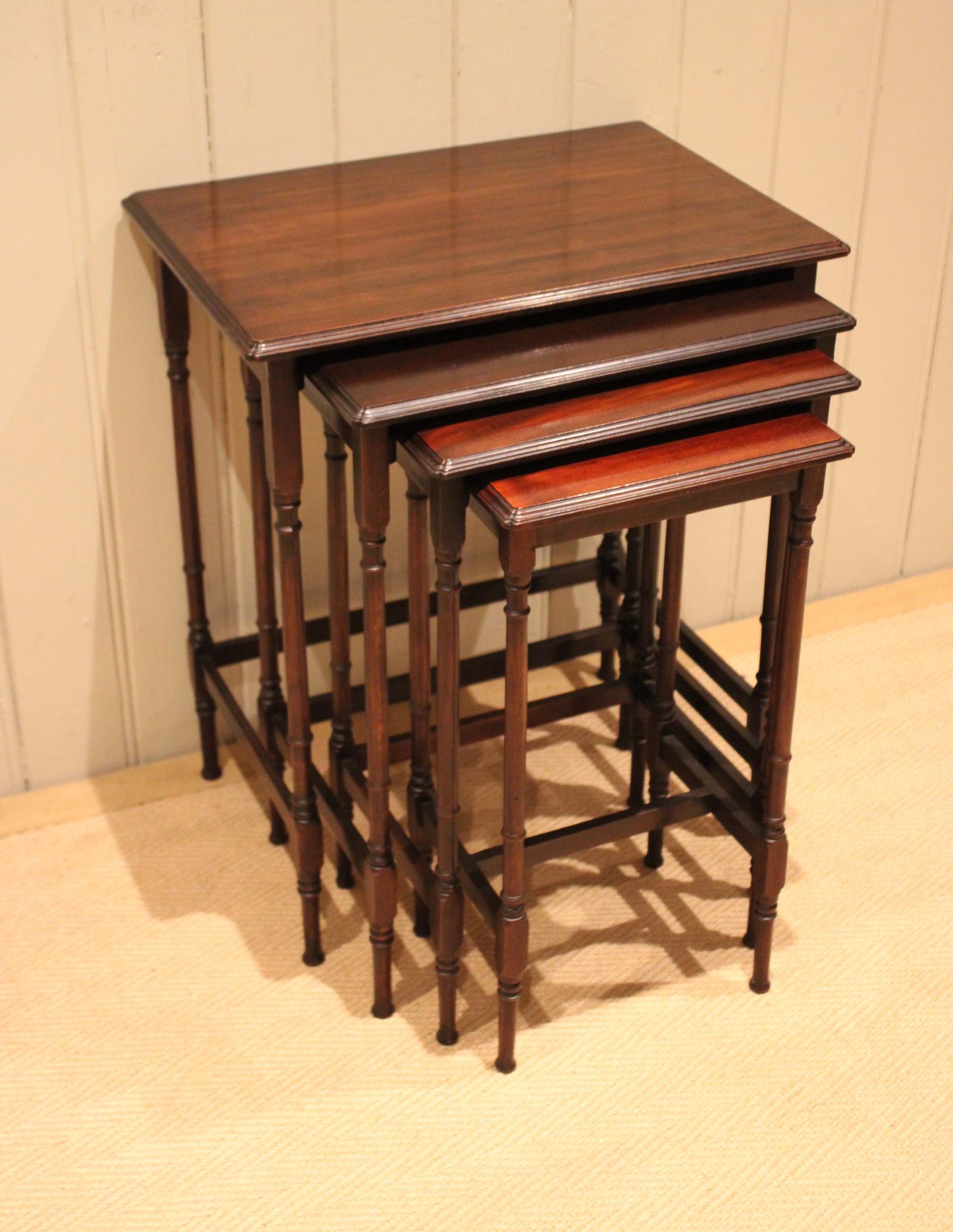 Mahogany Nest of Four Tables (1 of 12) Mahogany Nest of Four Tables (1 of 12)