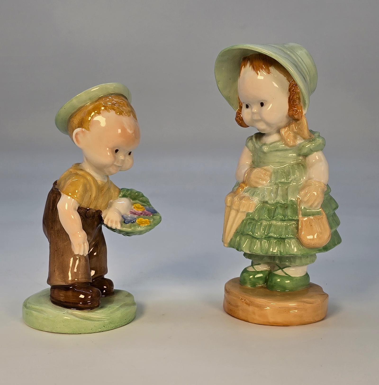 A  Pair of Mabel Lucie Attwell Shelley Porcelain Figures, C 1930 (1 of 28)