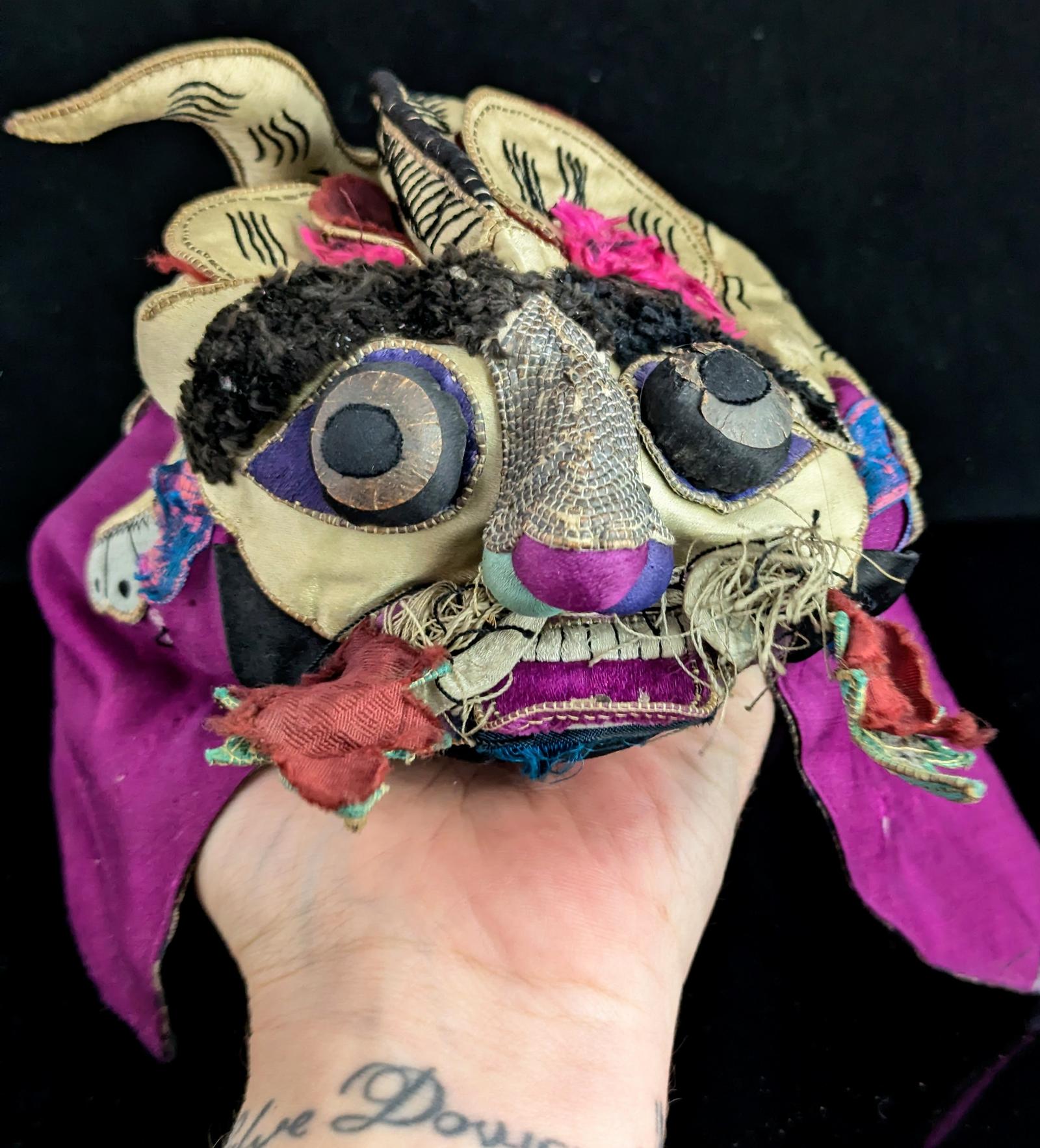 Antique Chinese Silk Festival Hat, Tiger, Textile Art (1 of 16) Antique Chinese Silk Festival Hat, Tiger, Textile Art (1 of 16)