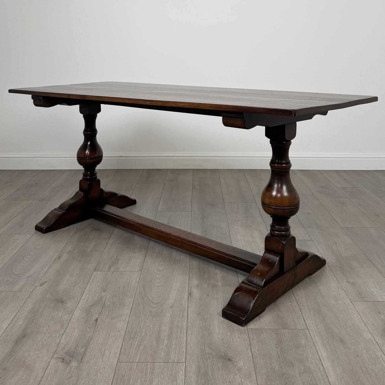 Antique 20th Century Refractory Style Dining Table In Oak (1 of 6) Antique 20th Century Refractory Style Dining Table In Oak (1 of 6)