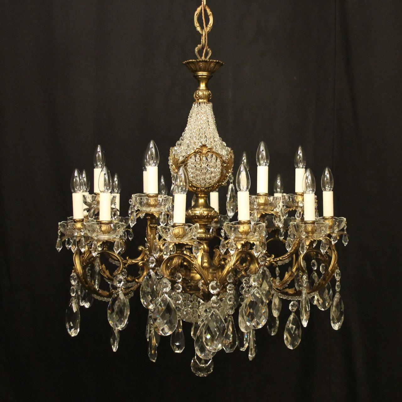 French Gilded Bronze Antique Chandelier (1 of 10)