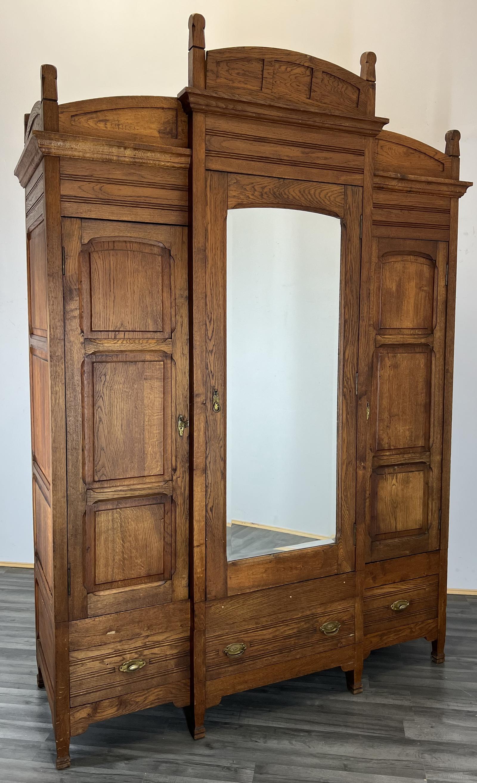 Impressive Antique French Armoire Wardrobe with Mirror (1 of 20) Impressive Antique French Armoire Wardrobe with Mirror (1 of 20)