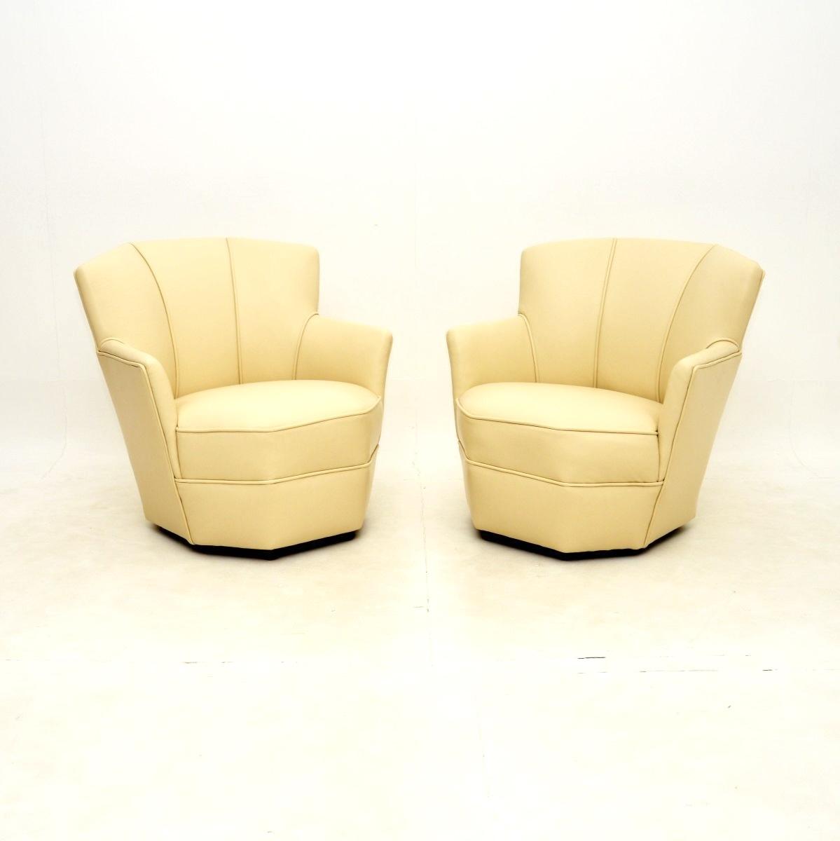 Pair of Leather Art Deco Armchairs (1 of 5) Pair of Leather Art Deco Armchairs (1 of 5)