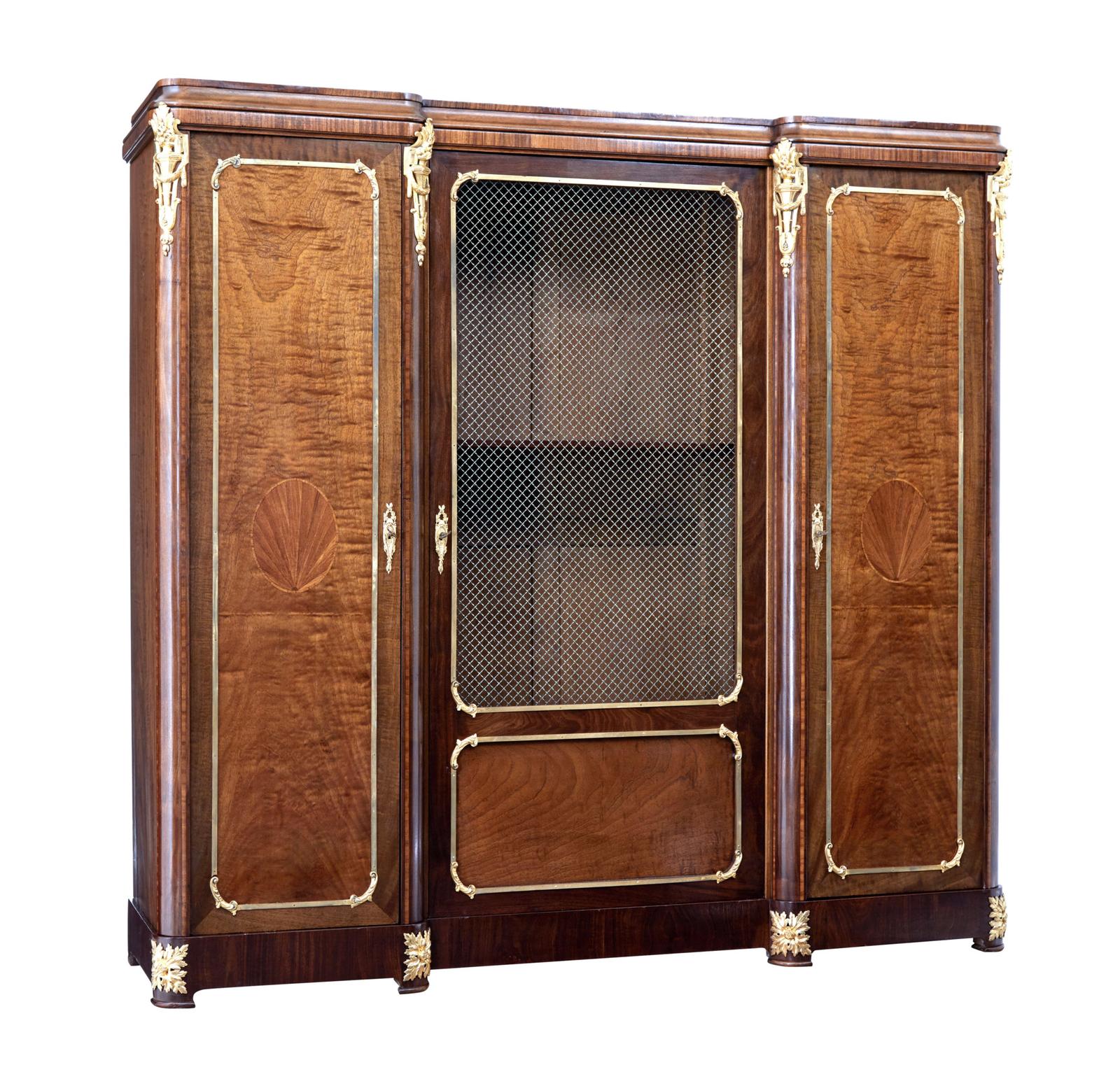 19th Century French Empire Influenced Mahogany Cabinet (1 of 10)