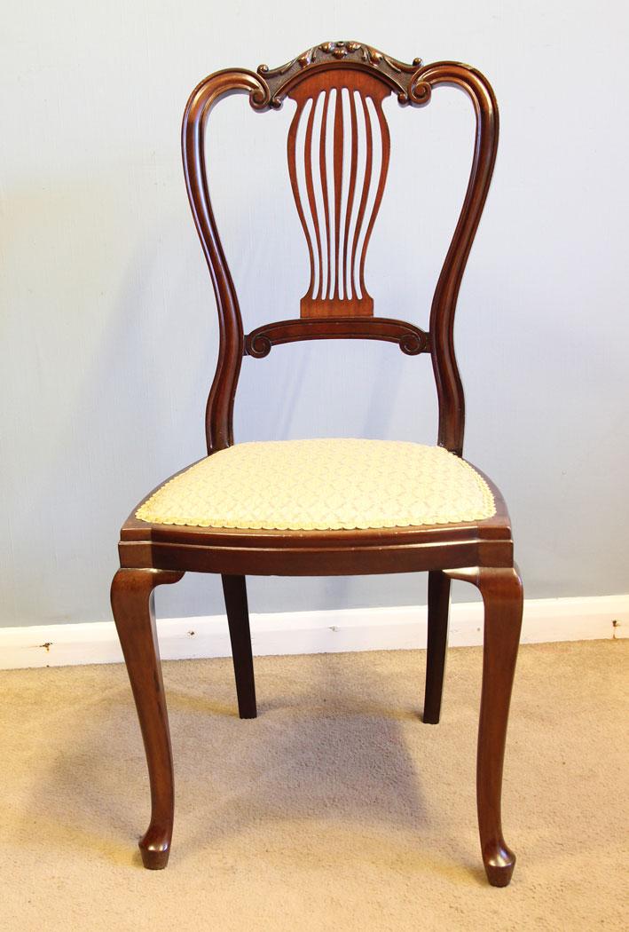 Mahogany Edwardian Bedroom Single Side Chair (1 of 7)