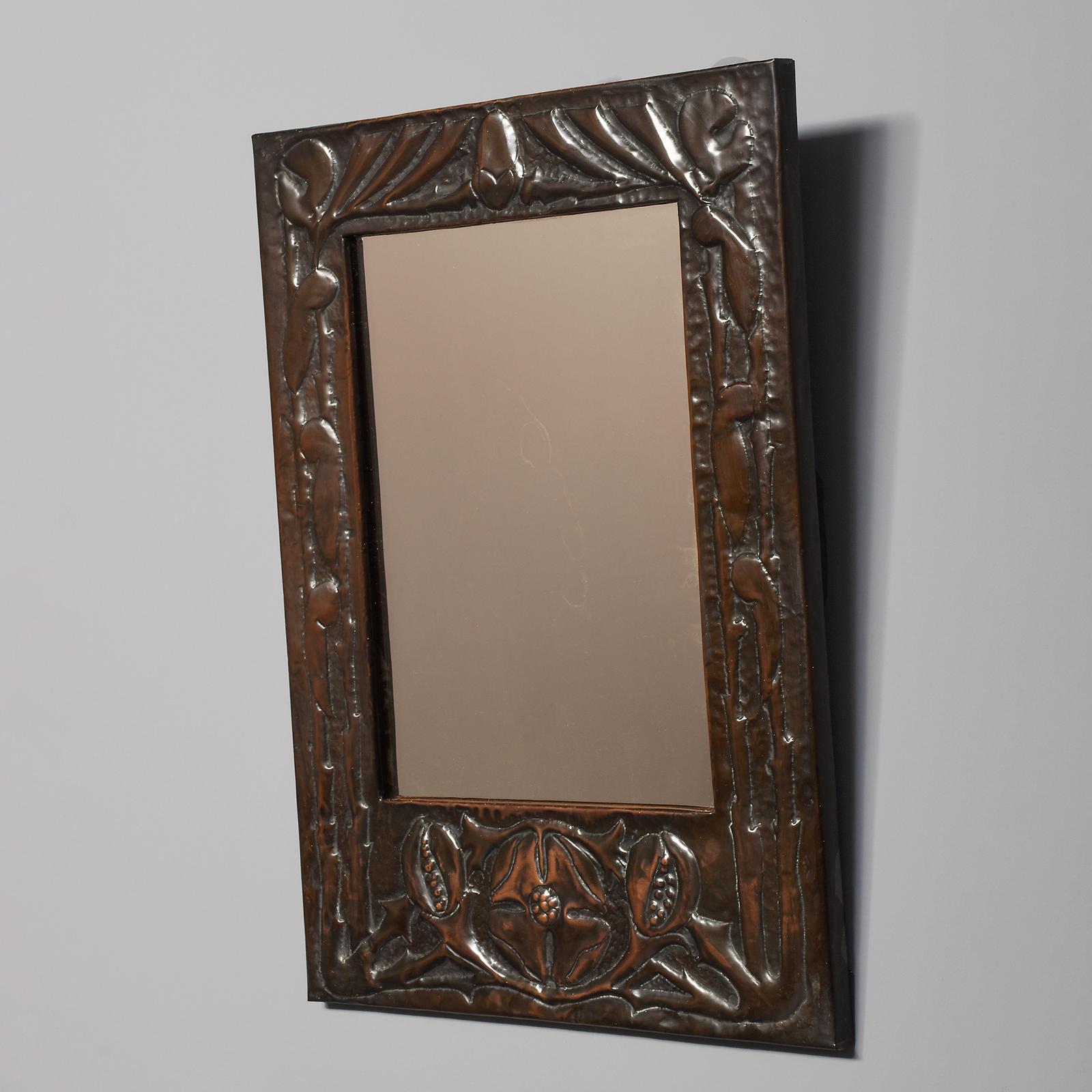 Stylish Planished & Embossed Art Nouveau Mirror (1 of 6) Stylish Planished & Embossed Art Nouveau Mirror (1 of 6)