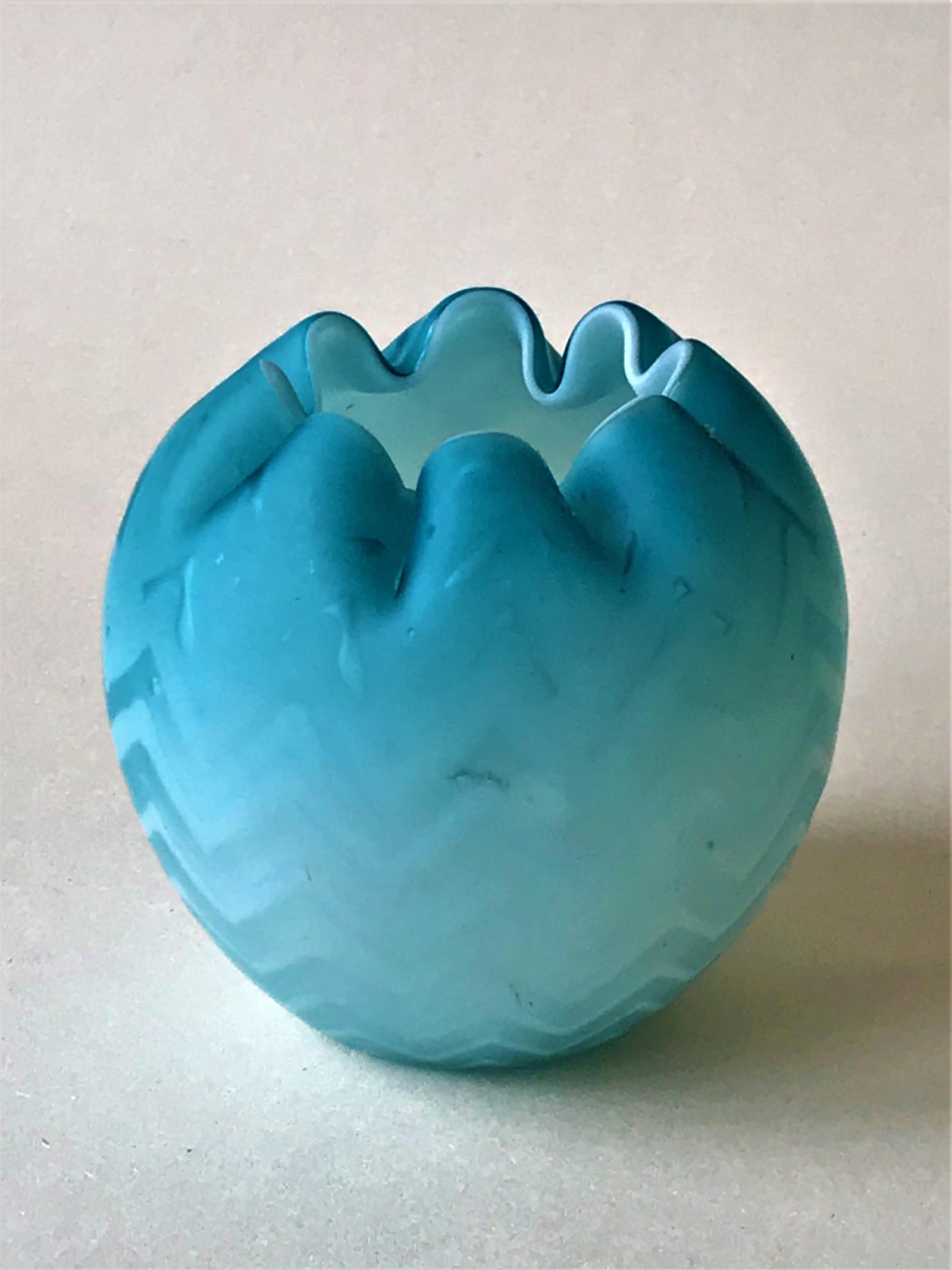 Victorian Small Satin Glass Round Vase (1 of 5)