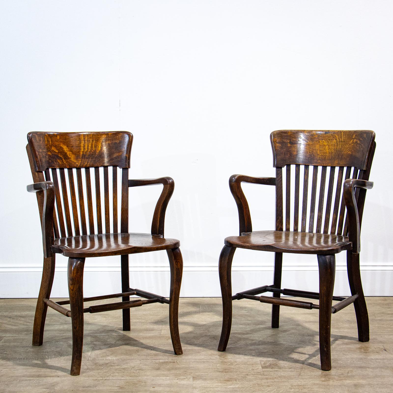 Pair of Early 20th Century Office Desk Chairs (1 of 12)