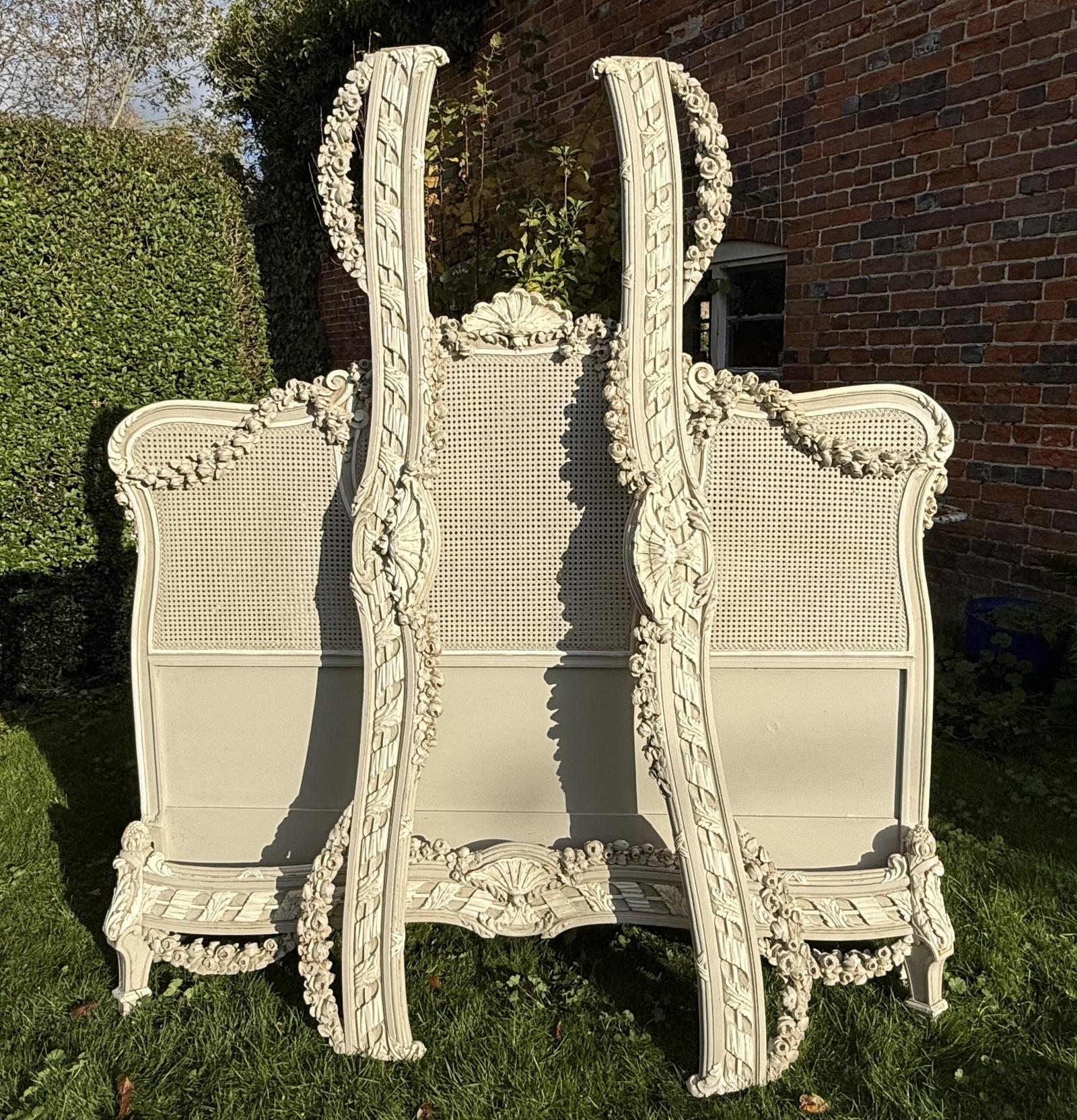 Very Large Painted Kingsize Bed (1 of 8)