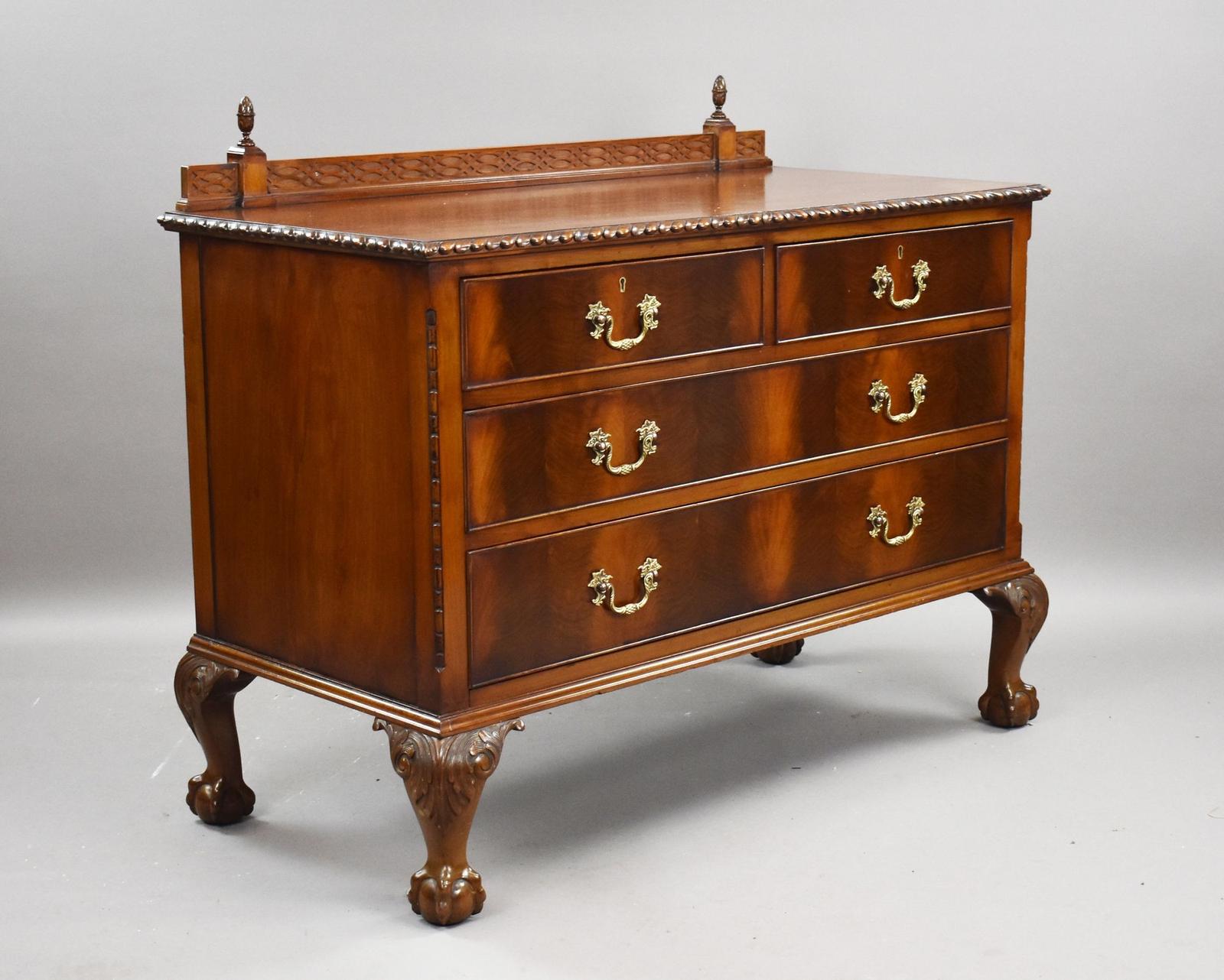 Edwardian Flame Mahogany Chest of Drawers (1 of 8)