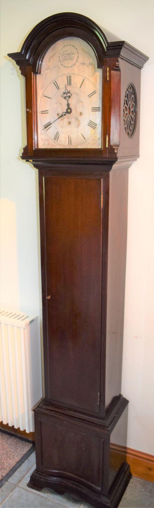 Late 19th Century Mahogany  Westminster Chiming Musical Grandfather Longcase Clock by Geo Tarratt of Leicester (1 of 7)